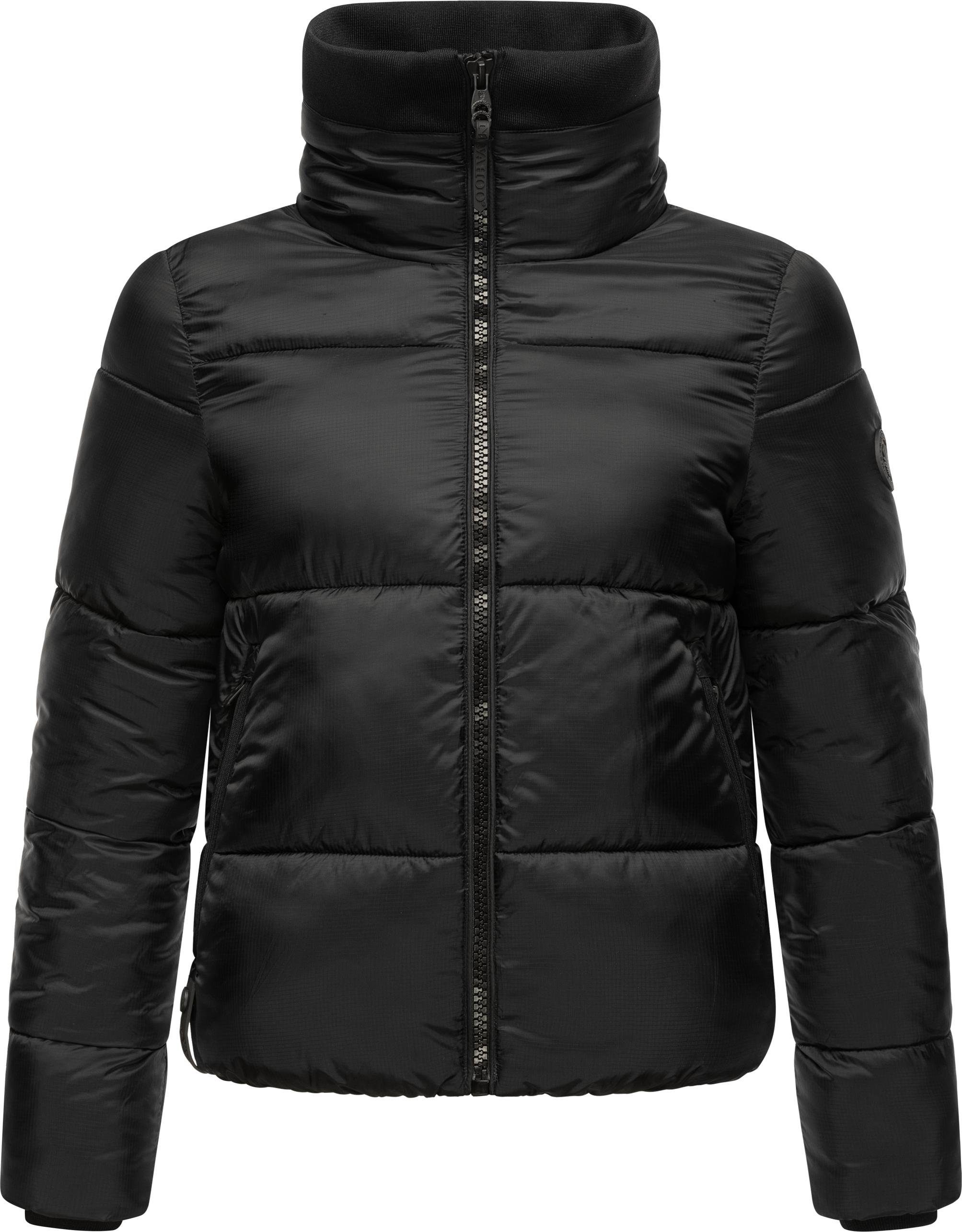 Steppjacke Winterjacke Sternschnüppchen Damen in Gesteppte Chrom-Optik Navahoo schwarz