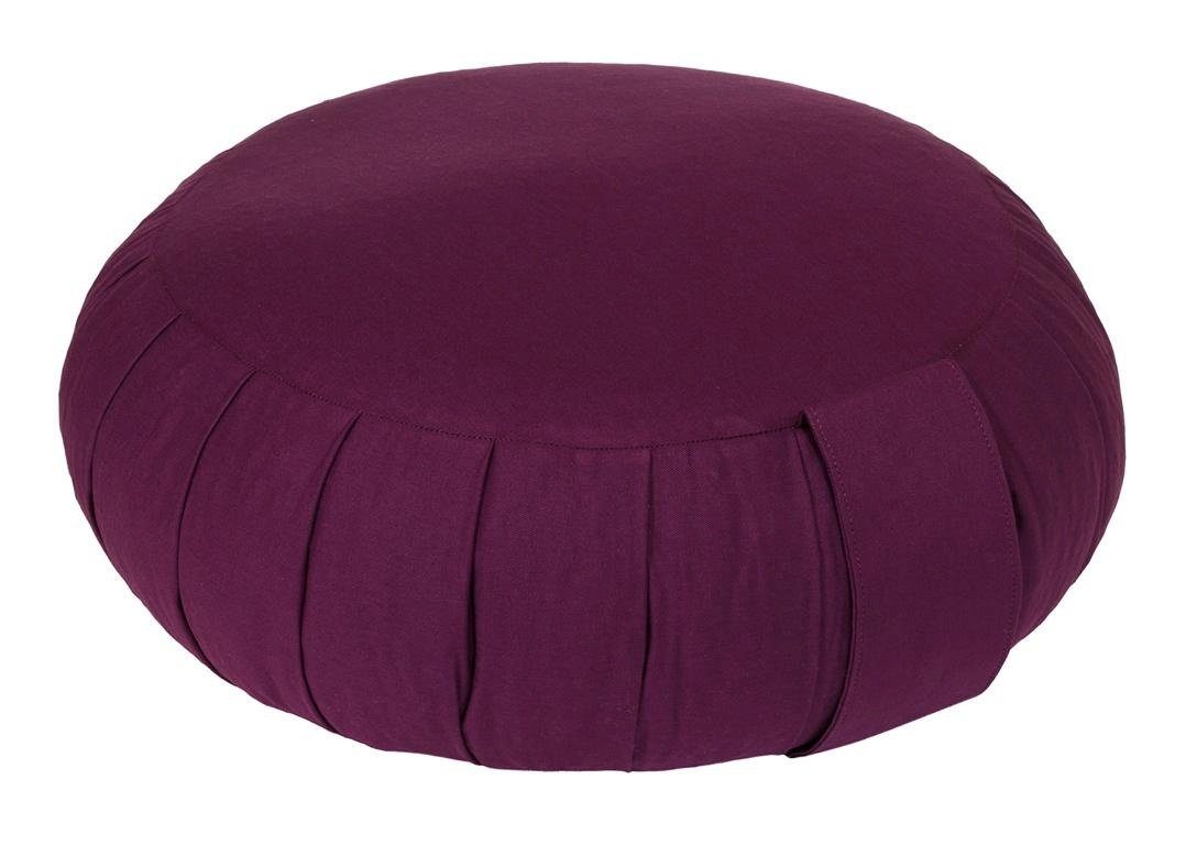 yogabox Yogakissen Meditationskissen Zafu D, regional hergestellt aubergine