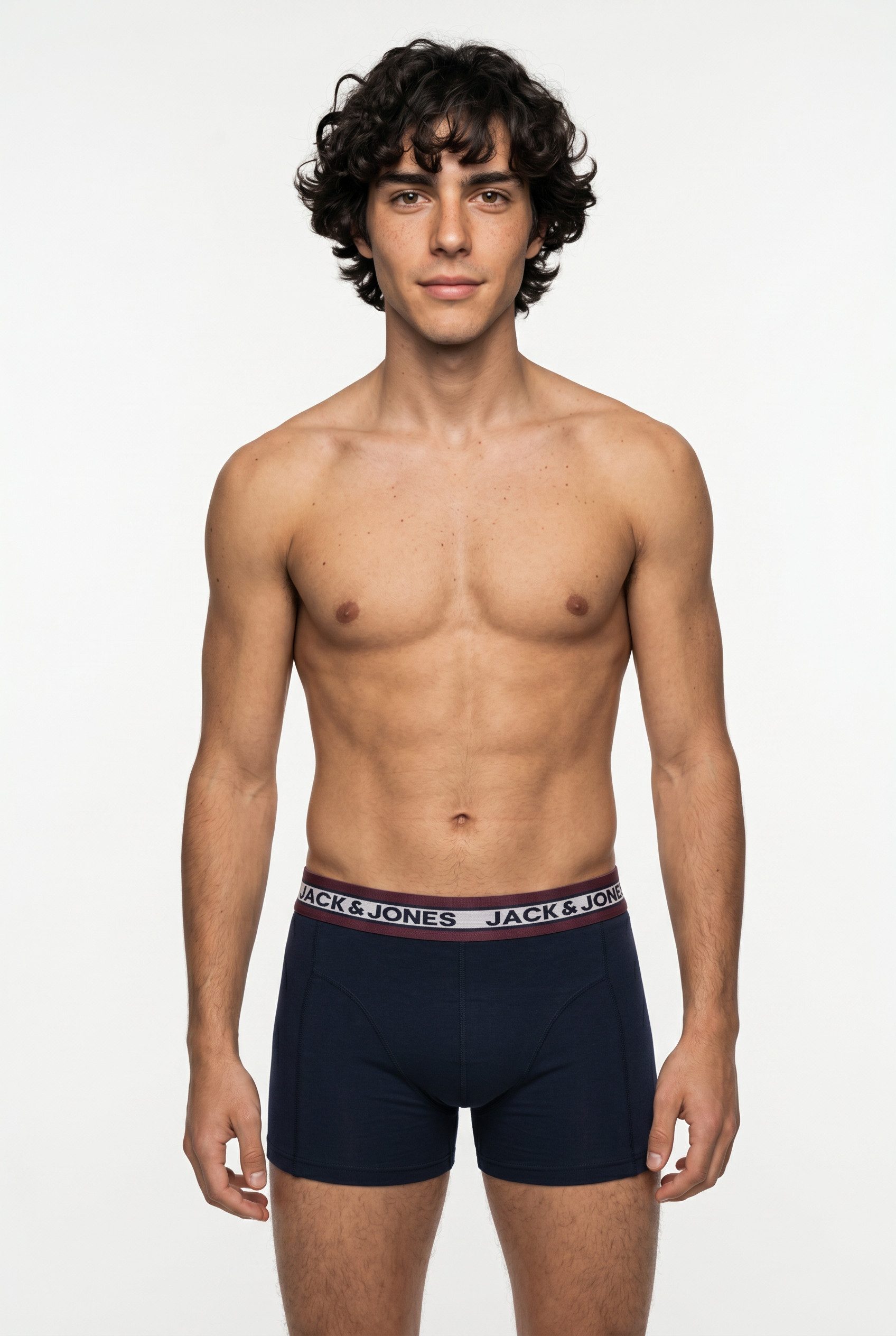Jack & Jones Trunk JACSOLID Stretchkomfort, elastisch, bequem mit sportlichem Look (Packung, 12-St) bedruckt, modisch, eng anliegend, Baumwollmischung, Bündchen