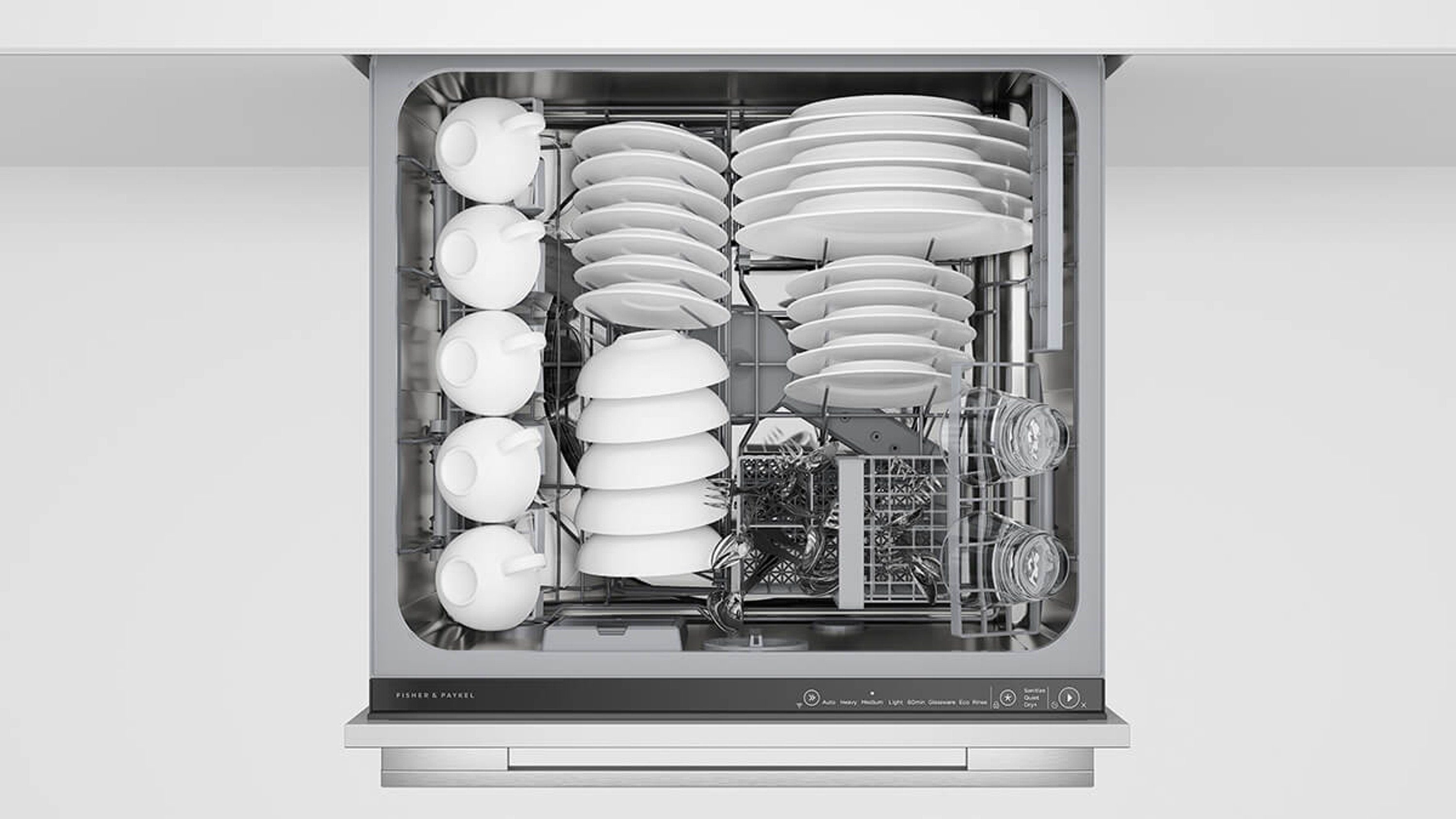 Fisher & Paykel vollintegrierbarer Geschirrspüler Serie 11 DD60STX6HI1, 6.4 l, 6 Maßgedecke, Integrierte Schublade-Einzelspülmaschine