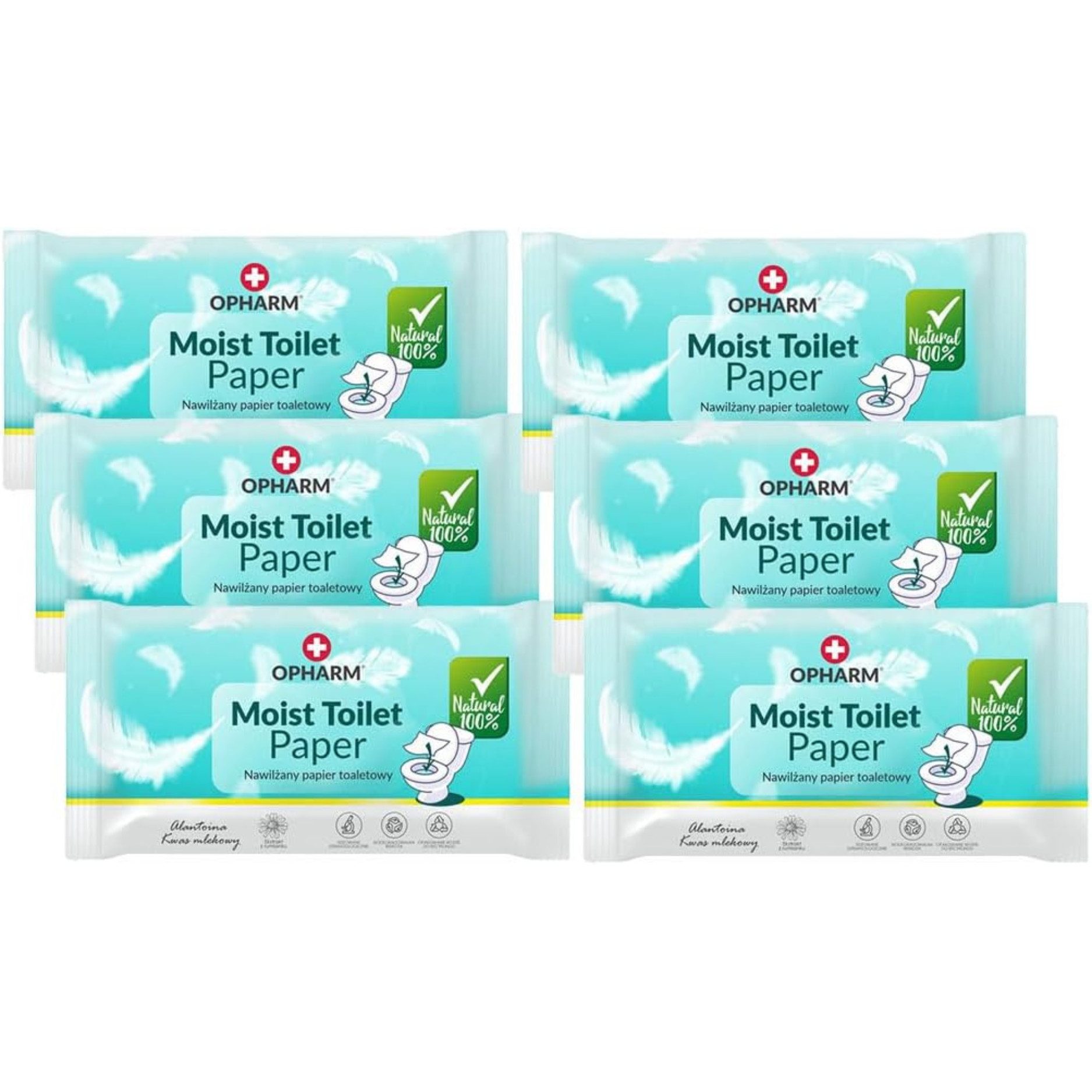 feuchtes Toilettenpapier Feuchtes Toilettentücher mit Kamillenextrakt 6 Packungen x 48 Tücher