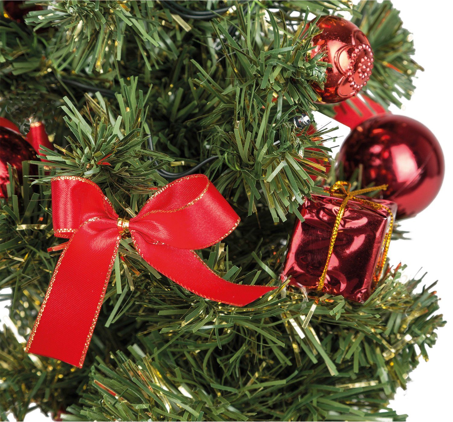 Idena Künstlicher Weihnachtsbaum Idena 8582154 - Deko-Weihnachtsbaum mit 20 LED in Warmweiß, ca. 35 cm