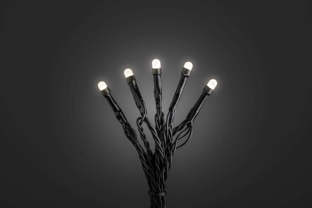 KONSTSMIDE LED-Lichterkette Weihnachtsdeko aussen, gefrostet, 200 warm weiße Dioden