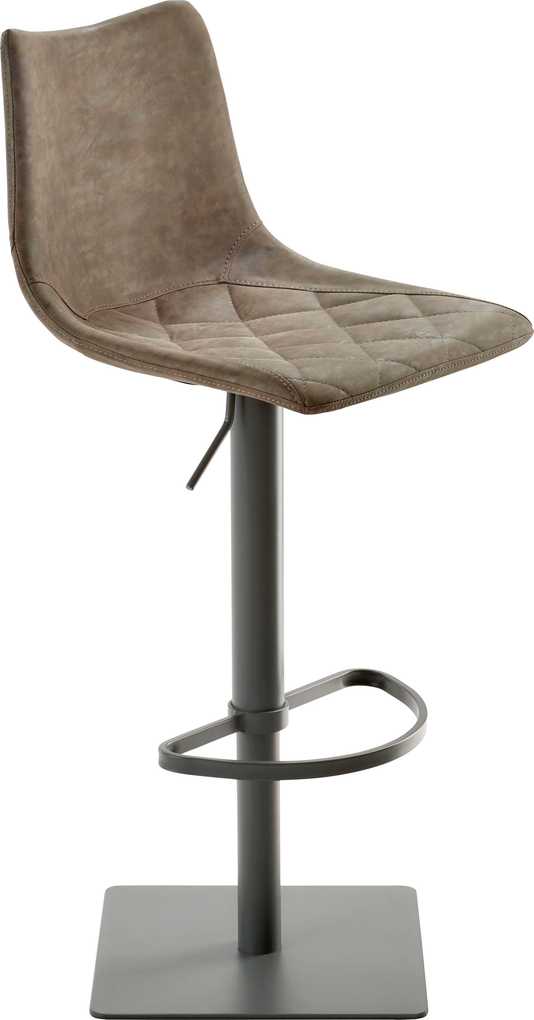 Mayer Sitzmöbel Barhocker Bar- und Tresenhocker myTOBY, Gepolsterte Sitzschale Rautensteppung