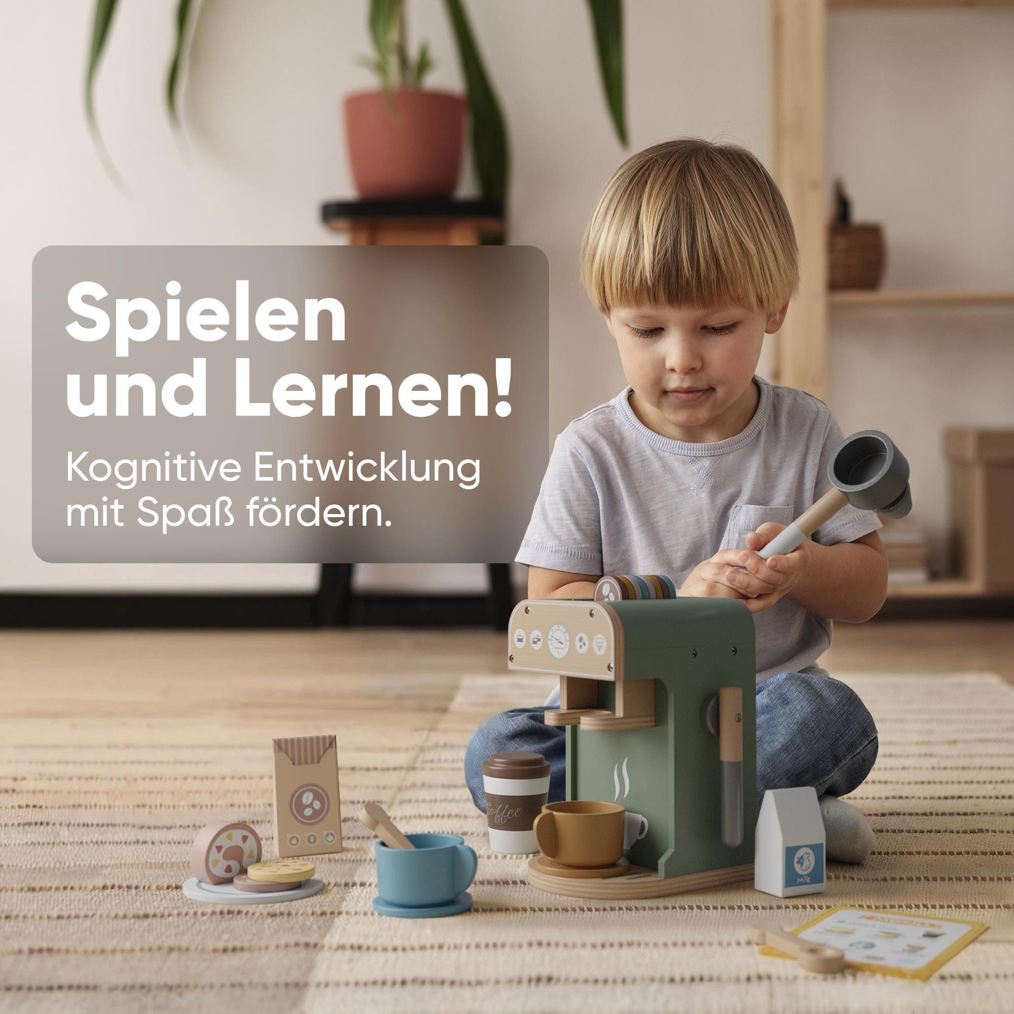 Björn&Schiller Kinder-Kaffeemaschine Spielzeug Holz – 25-teilig, günstig online kaufen