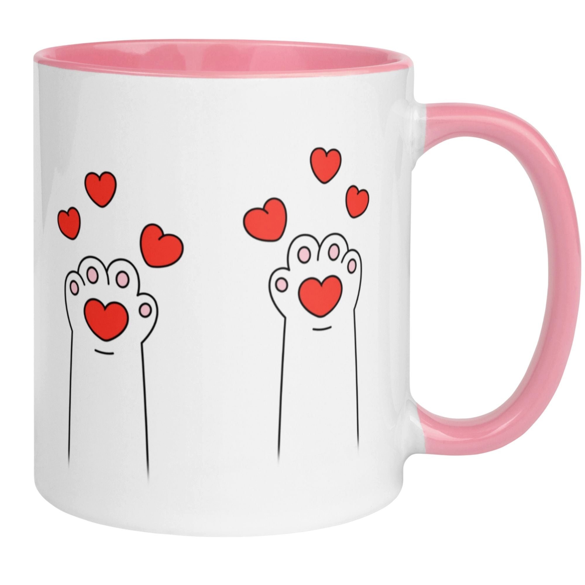 Momentals Tasse Katze – „Lieblingspfoten“ – lustiger Katzen Pfoten Geschenk Becher, Gratis Versand · Links-&Rechtshänder · Spülmaschinenfest