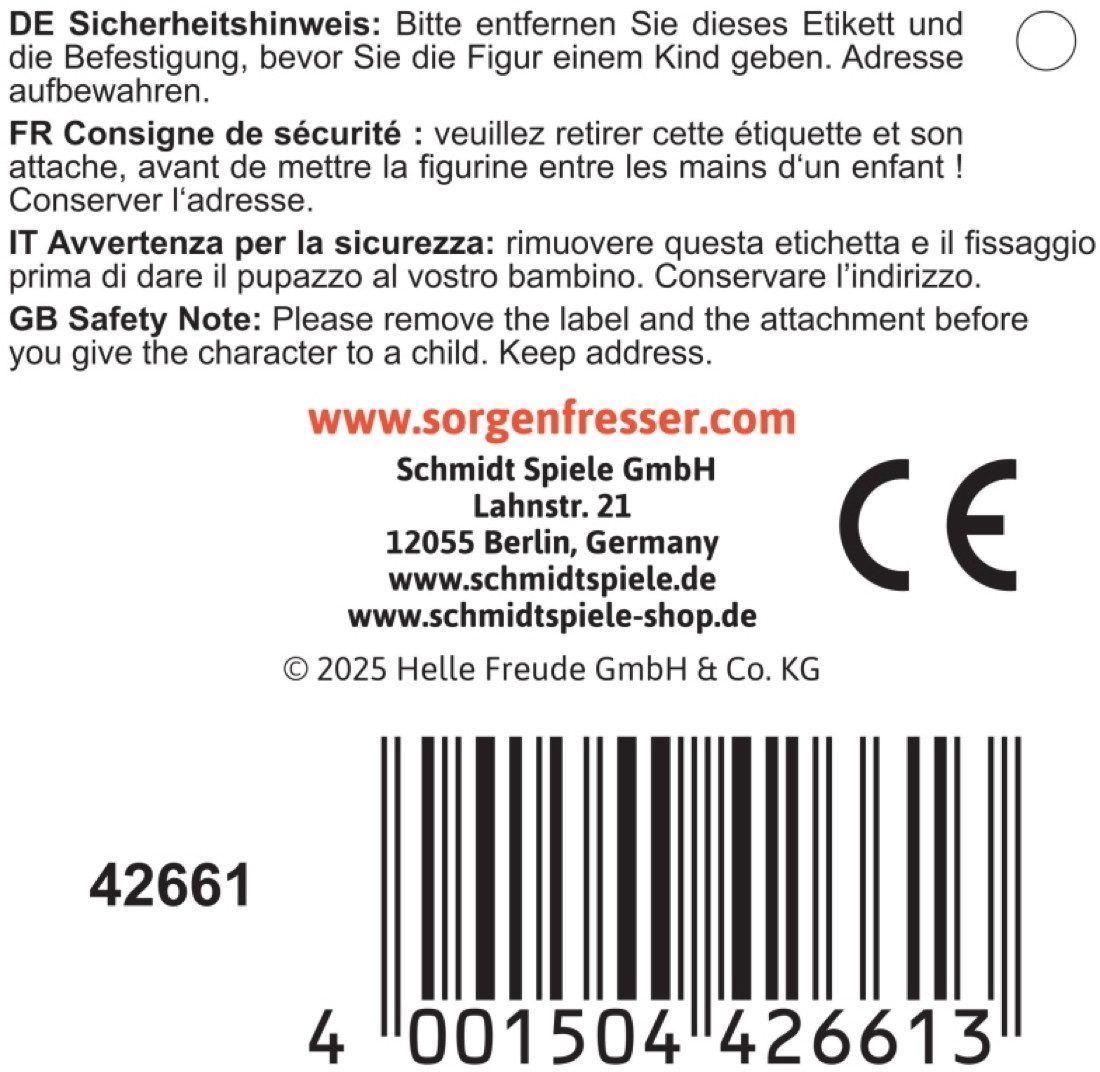 Schmidt Spiele Plüschfigur Plüsch Stofftier Sorgenfresser Edition Boogie Woogies TakTak 42661