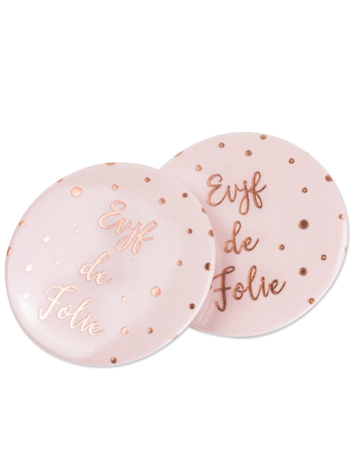 Kostüm 8 Buttons JGA Roségold Badge für Erwachsene