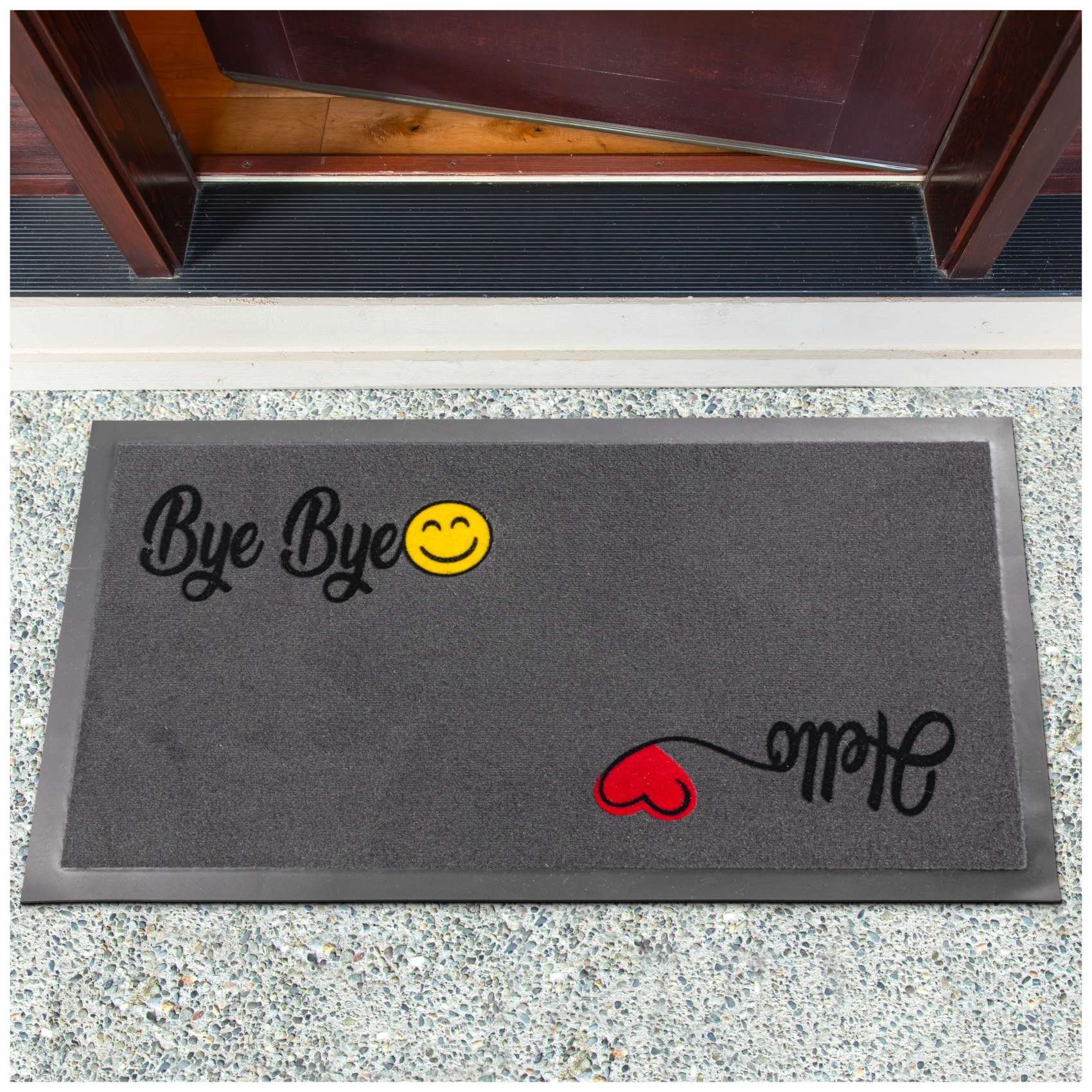 ANRO Fußmatte Rutschfeste Gummibasis Türmatte Schmurzfangmatte, eckig, Höhe günstig online kaufen