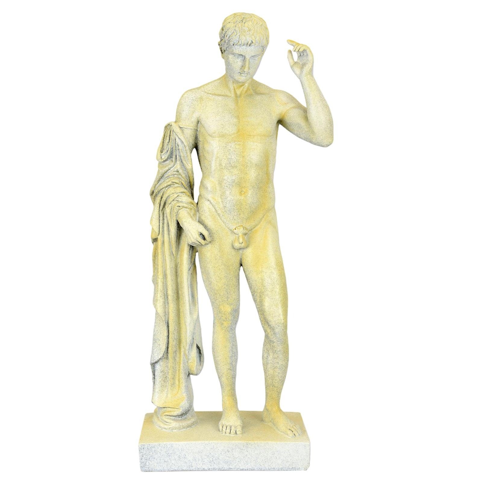 Aubaho Dekofigur Skulptur Erotik Stil Statue Mann Kunststein Figur Akt Dekoration Antik