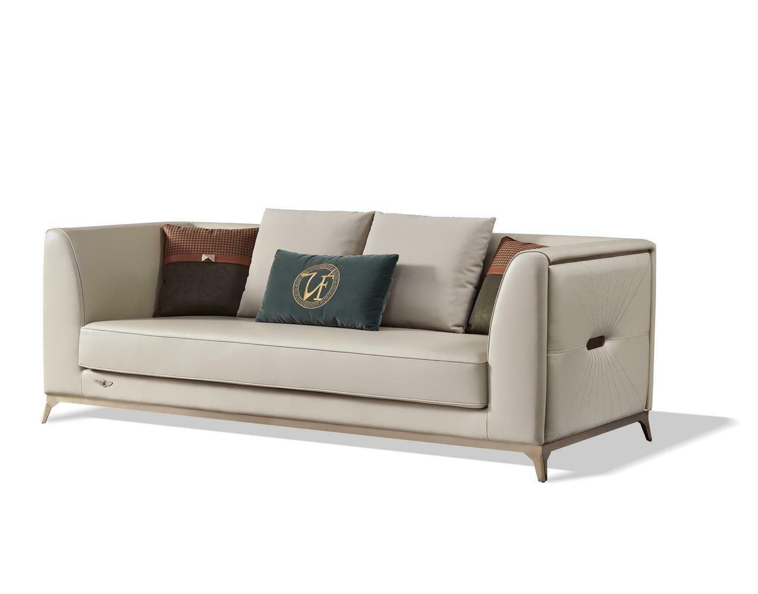 Textilleder Polster JVmoebel Sofa, Couch Sofa 2 Couch Sitzer Luxus