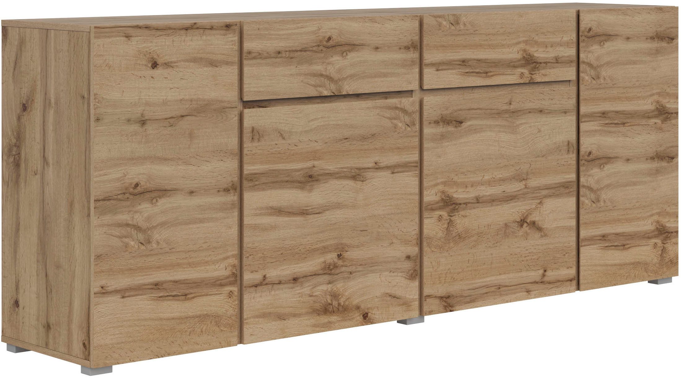 INOSIGN Sideboard Metric,Breite 195 cm, grifflose Kommode 4 Türen/2 Schubkä günstig online kaufen