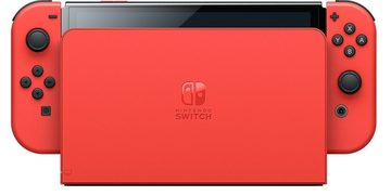 Nintendo Switch OLED Konsole Super Mario Edition Rot (Bundle, inkl. Super Mario Bros. Wonder Spiel), Handheld Spielekonsole Bundle Set