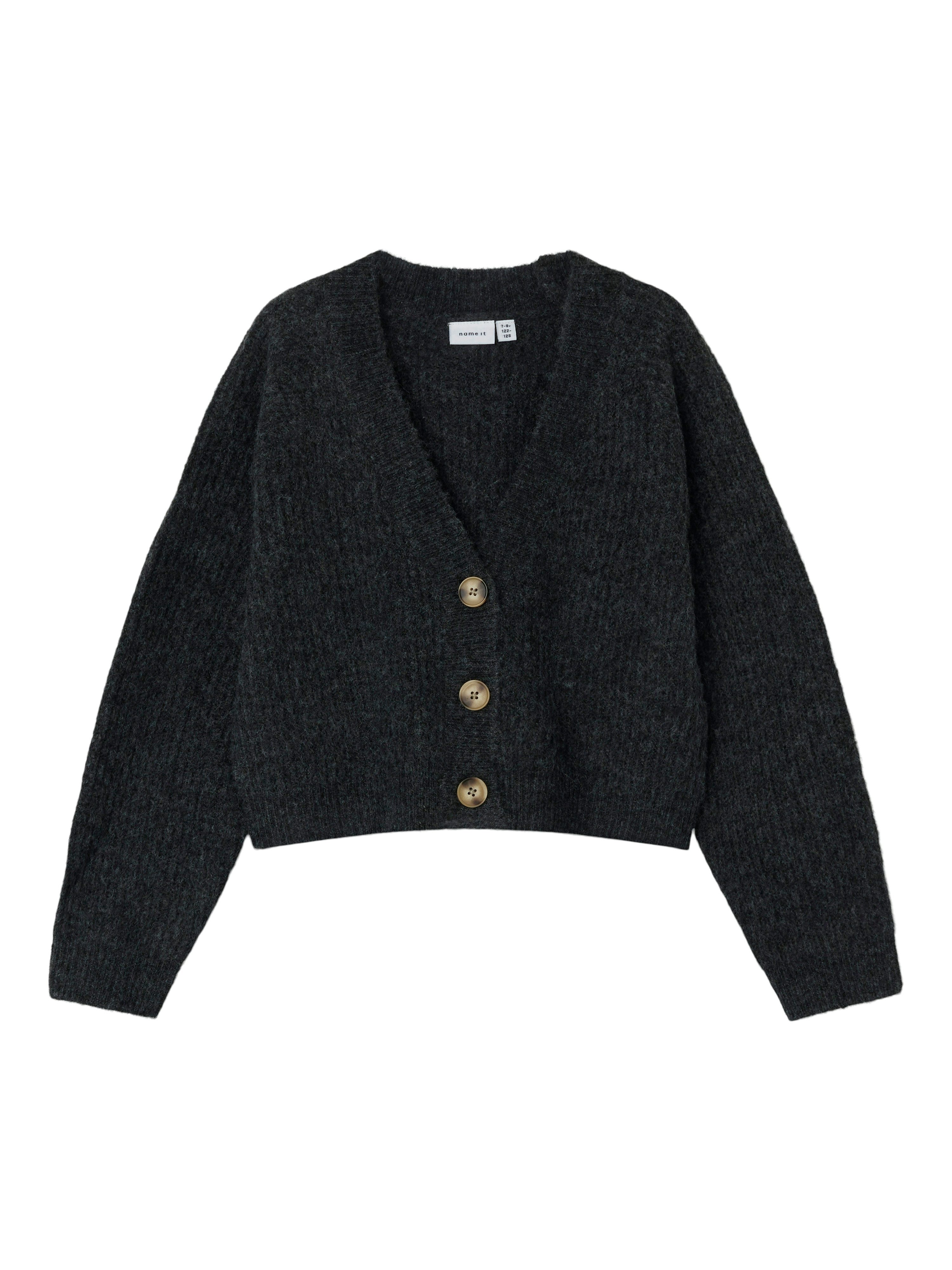Name It Strickjacke NKFHOLLY BOXY SHORT KNIT CARD NOOS in modischer Boxy-Form, mit tiefem V-Ausschnitt