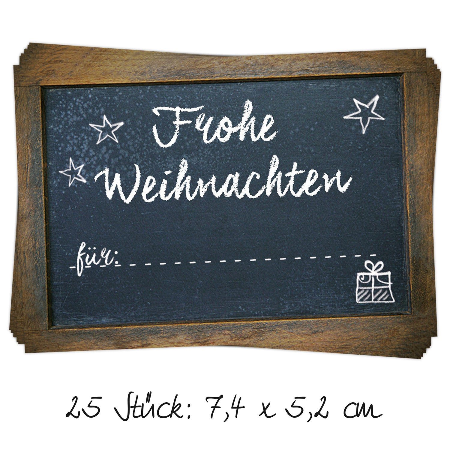 Logbuch-Verlag Dekofigur SET 3 x 25 weihnachtliche Geschenkaufkleber 7 x 5 günstig online kaufen