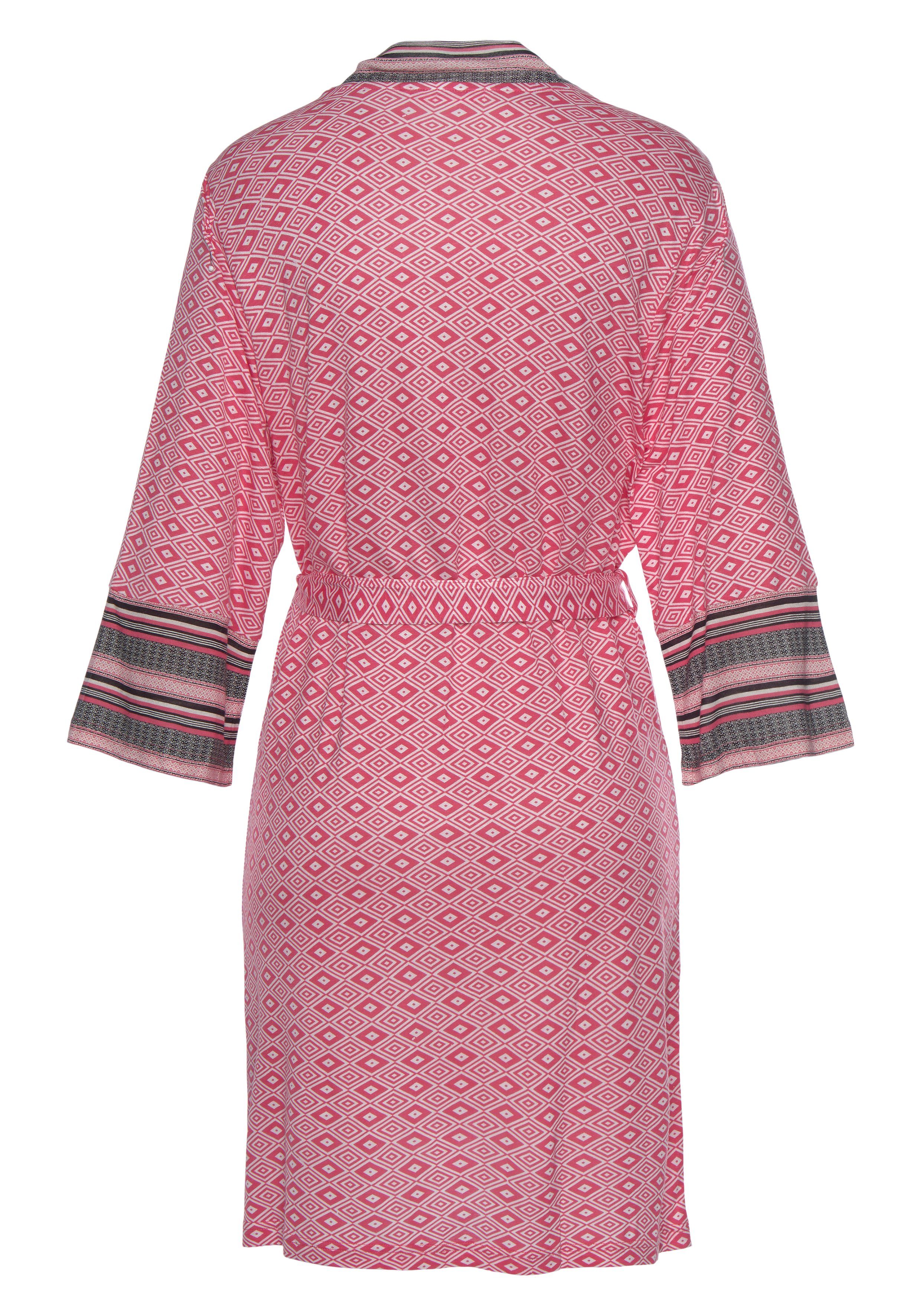 Vivance Dreams by Lascana Kimono, Kurzform, Single-Jersey, Kimono-Kragen, Gürtel, in schönem Ethno-Design – Bild 3 von 5