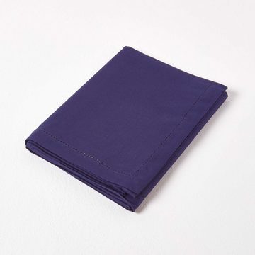 Homescapes Tischdecke Tischdecke aus 100% Baumwolle, 138 x 138 cm, marineblau (1-tlg)