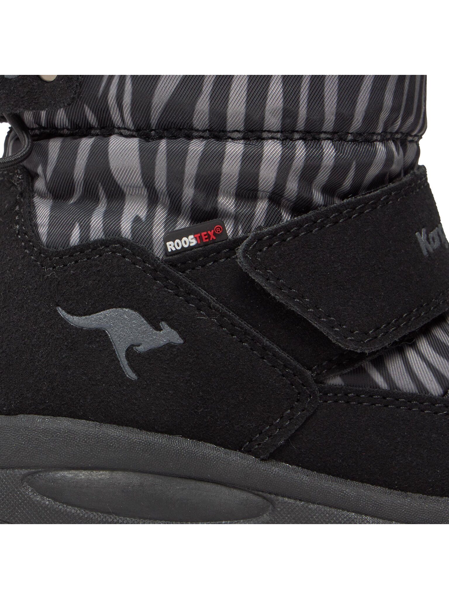 KangaROOS Schneeschuhe K-Pe Marty Rtx 18935 000 5104 Jet Black/Zebra Schnürschuh