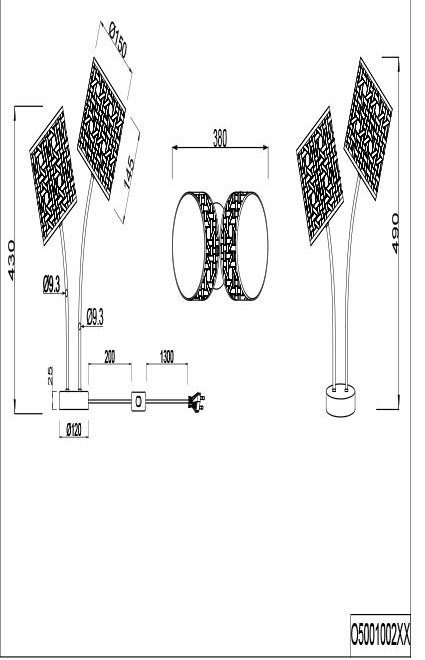 Tischleuchte mit Leonique Tischlampe Jules, Wiener Schnurschalter 15cm, natur/schwarz ohne Ein-/Ausschalter, Leuchtmittel, Ø 2-flammige Geflecht,