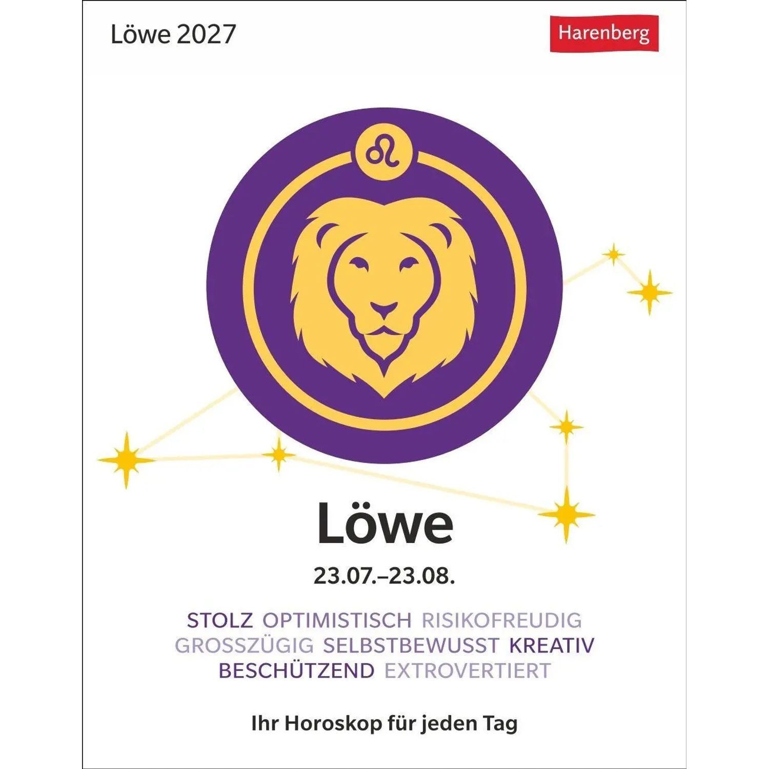 Harenberg Kalender Verlag Abreißkalender Löwe Sternzeichenkalender 2027 - Tagesabreißkalender - Ihr Horoskop...