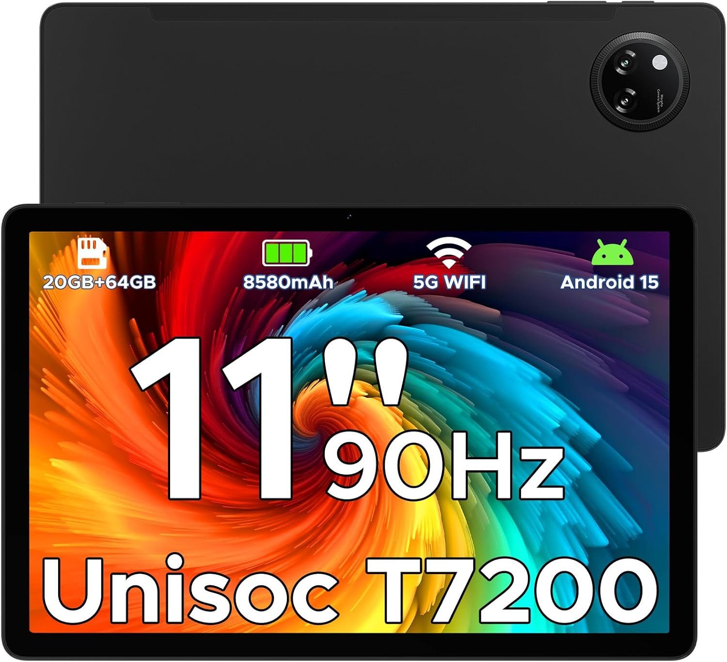 Zevelora Octa-Core 8580mAh Gaming 4 GB RAM Tablet (11", 64 GB, Android 15, Schnelle Performance trifft auf modernes Design für jeden Tag)