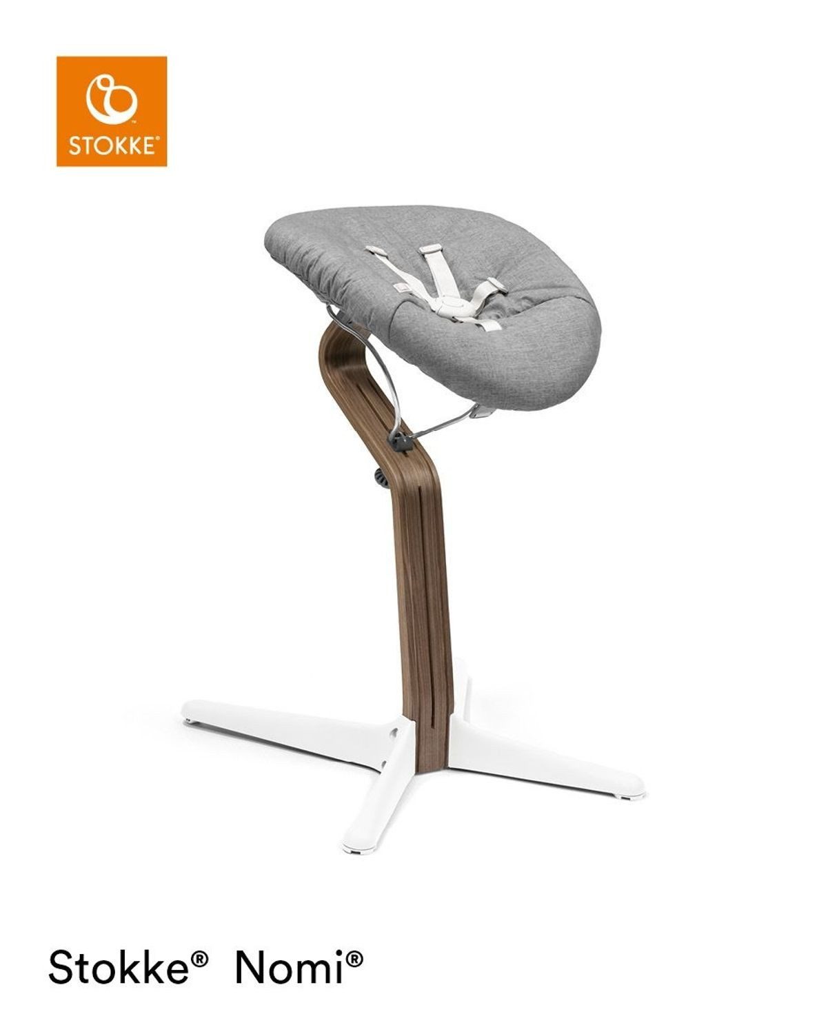 nomi Kombihochstuhl Walnut White (Packung, 1 St)