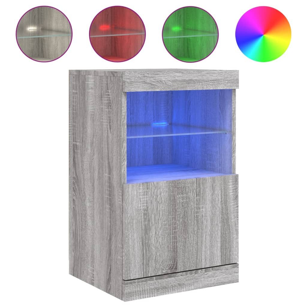 vidaXL Sideboard Sideboard mit LED-Leuchten Grau günstig online kaufen