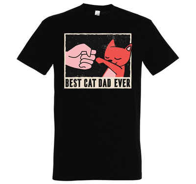 Youth Designz T-Shirt Best Cat Dad Ever Herren Shirt mit lustigem Frontprint