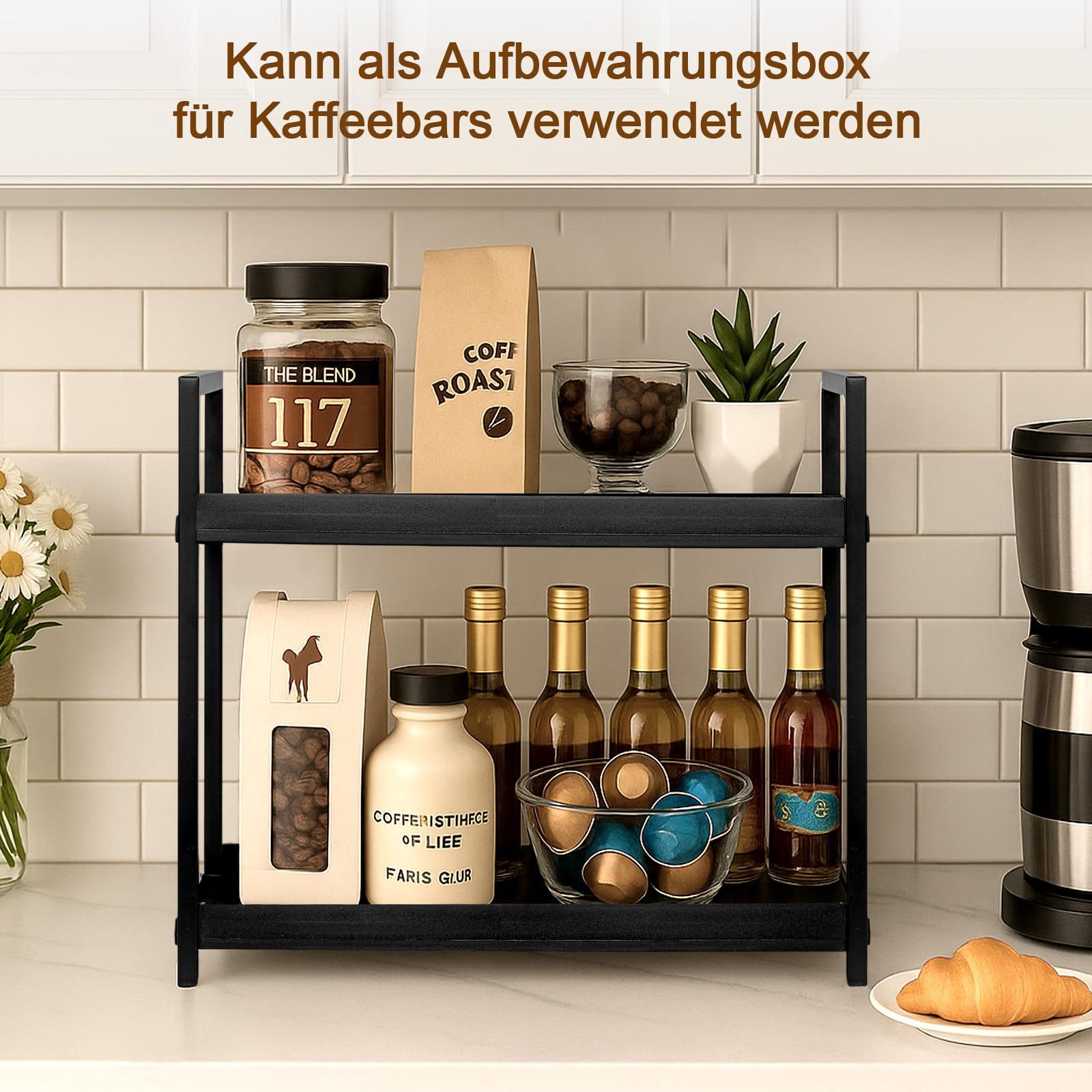 Youyijia Regaleinsatz 2 Tier Küchen Gewürzregal Standregale Duschablage Gewürzregale küchen