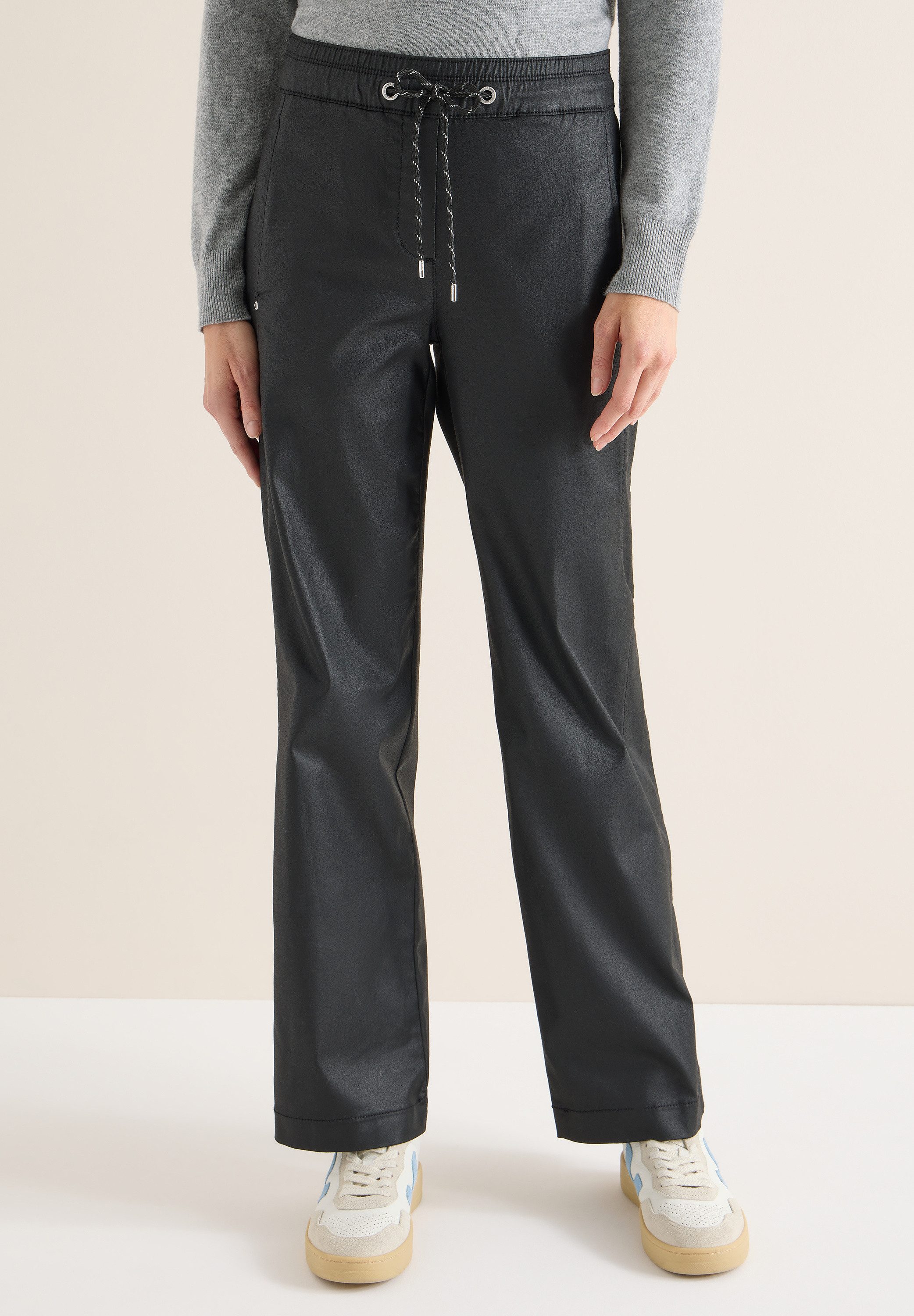 STREET ONE Lederimitathose High Waist günstig online kaufen