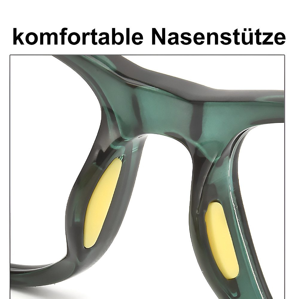 PACIEA Lesebrille Damen Herren Blaulichtfilter Anti-Rutsch Ultraleicht TR Rahmen