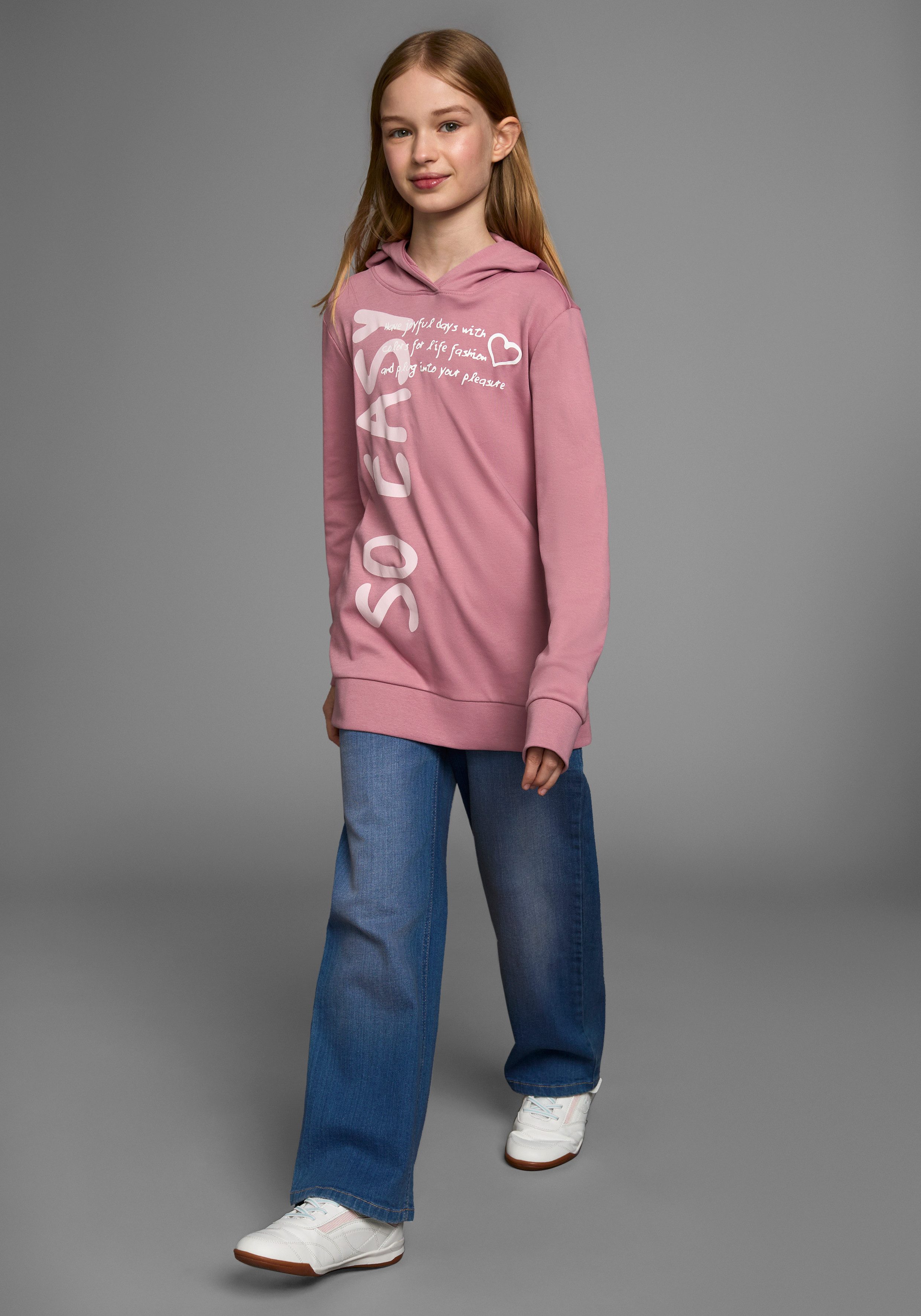 KIDSWORLD Kapuzenshirt SO EASY - Print Langarm, Basic-Passform, mit modischen Drucken – Bild 5 von 5