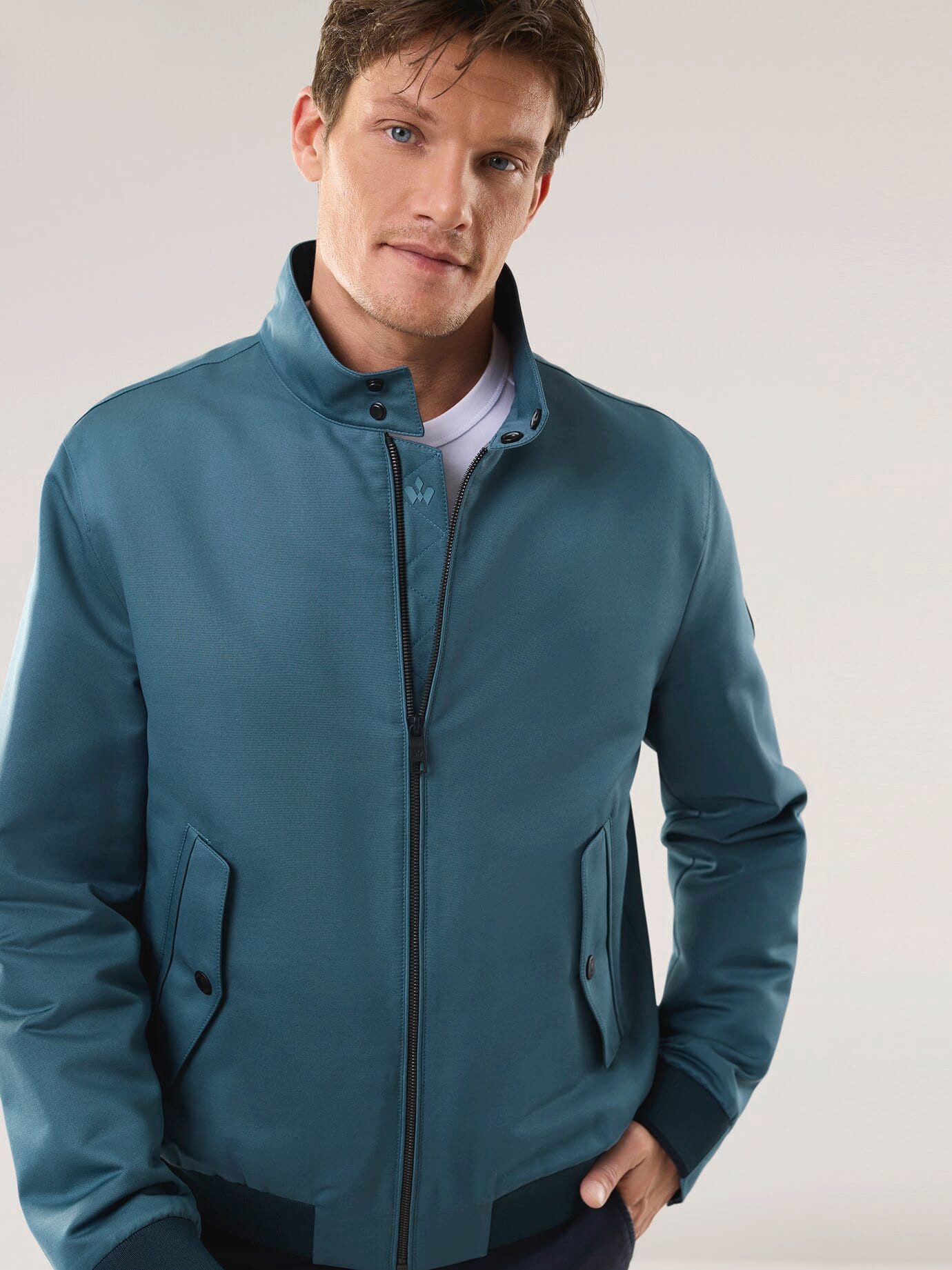 Walbusch Blouson Herren Freizeitblouson Stehkragen, modern, wasserabweisend, Kurzgröße