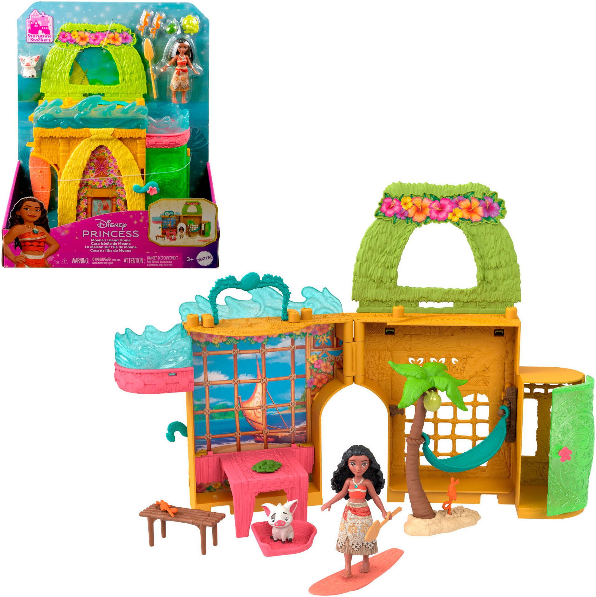 Mattel® Spielwelt Disney Prinzessin Kleine Puppen Vaiana Stapelschloss