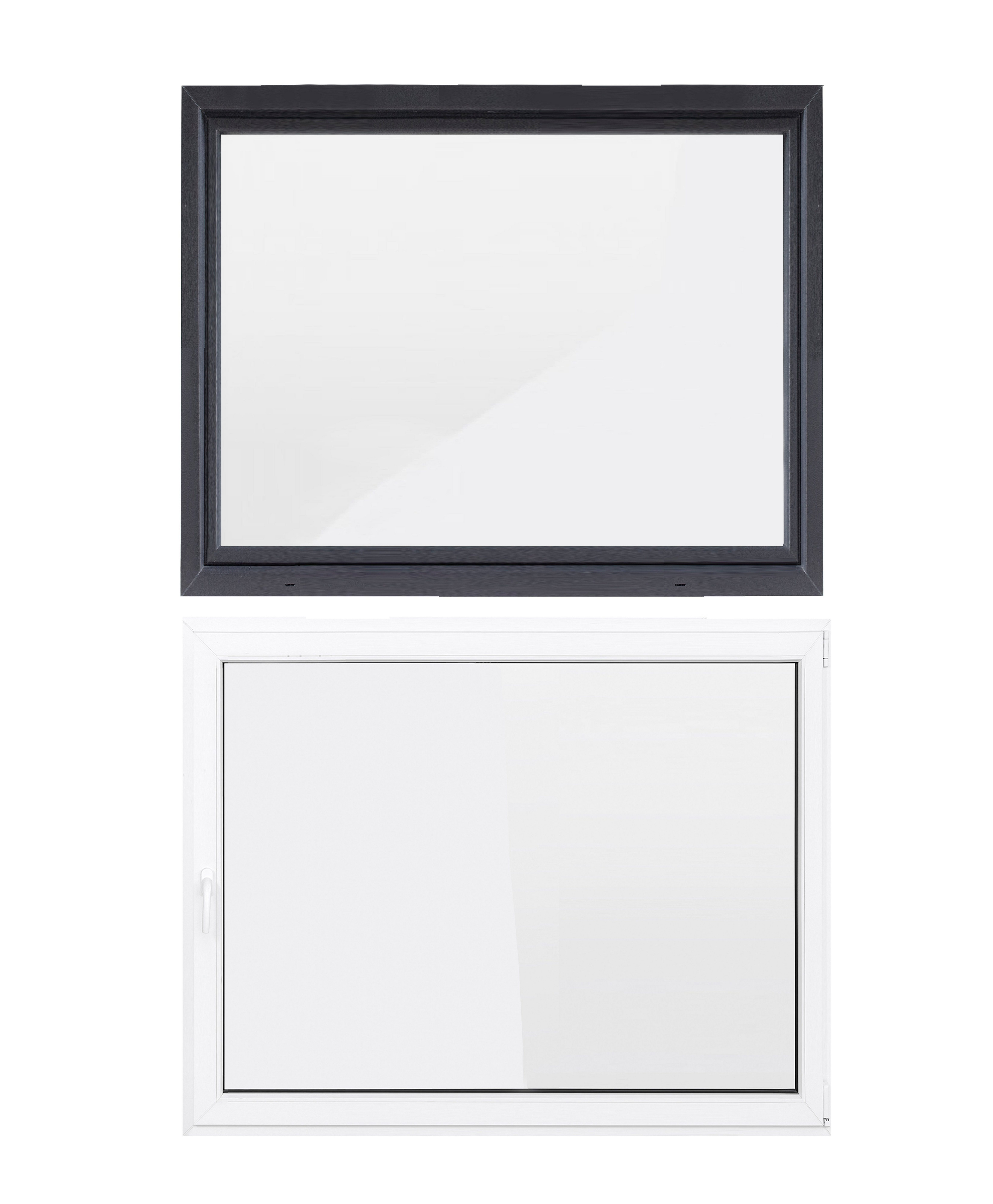 SN DECO GROUP Kellerfenster 1 Flügel, 1000x800, außen anthrazit/innen weiß, 70 mm Profil, (Set), RC2 Sicherheitsbeschlag, Hochwertiges 5-Kammer-Profil