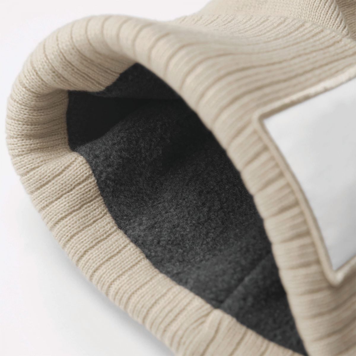 Beechfield® Bommelmütze Appliqué Patch Beanie Microfleece-Futter