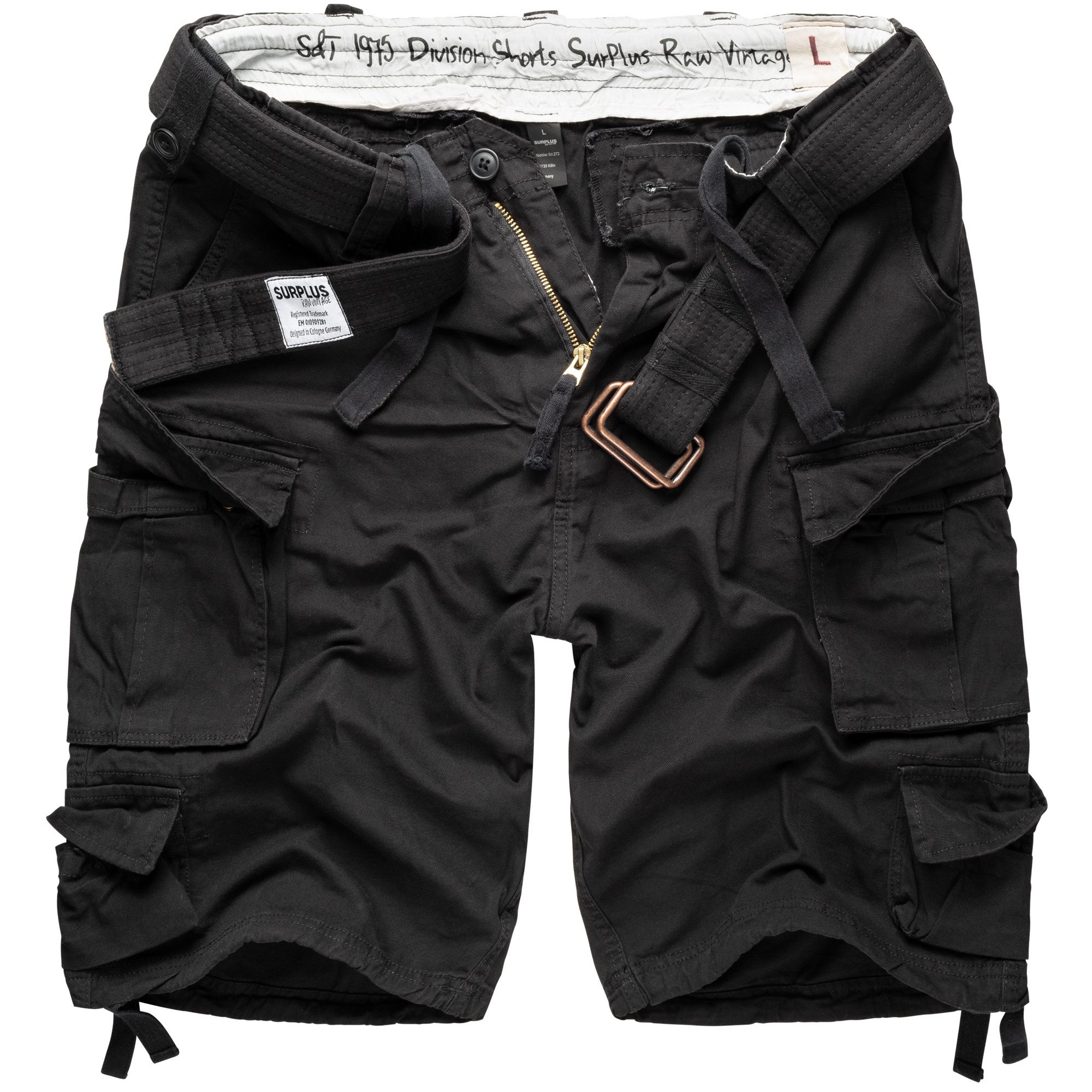 Trooper Cargoshorts DIV Bermuda Baumwolle Sommer Shorts Kurze Hose Army knielang Sommershorts, Knielang, mit Gürtel, viele Taschen, Unifarben, Camouflage