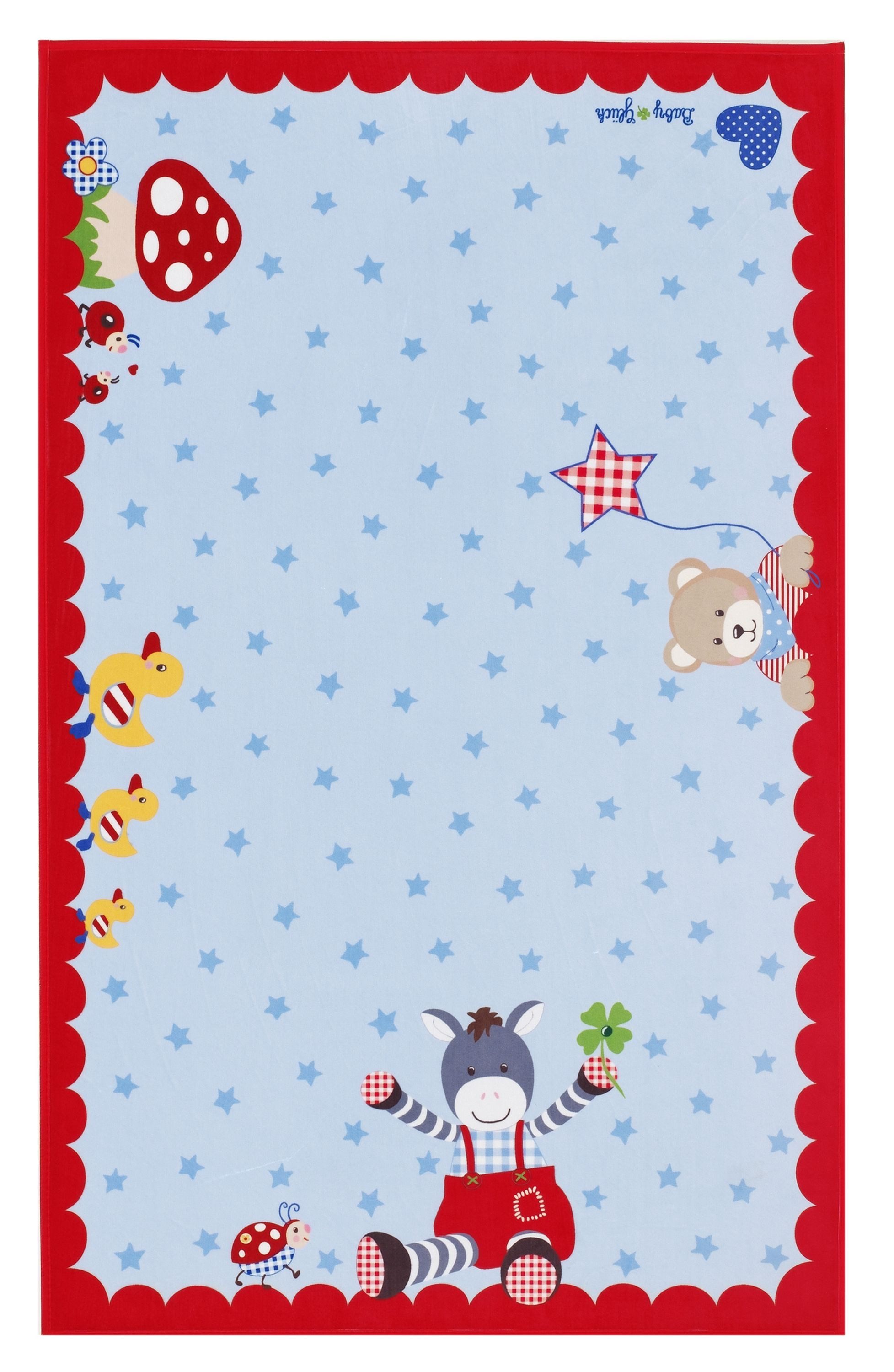 Babyglück Kinderteppich Baby Glück blau, rechteckig