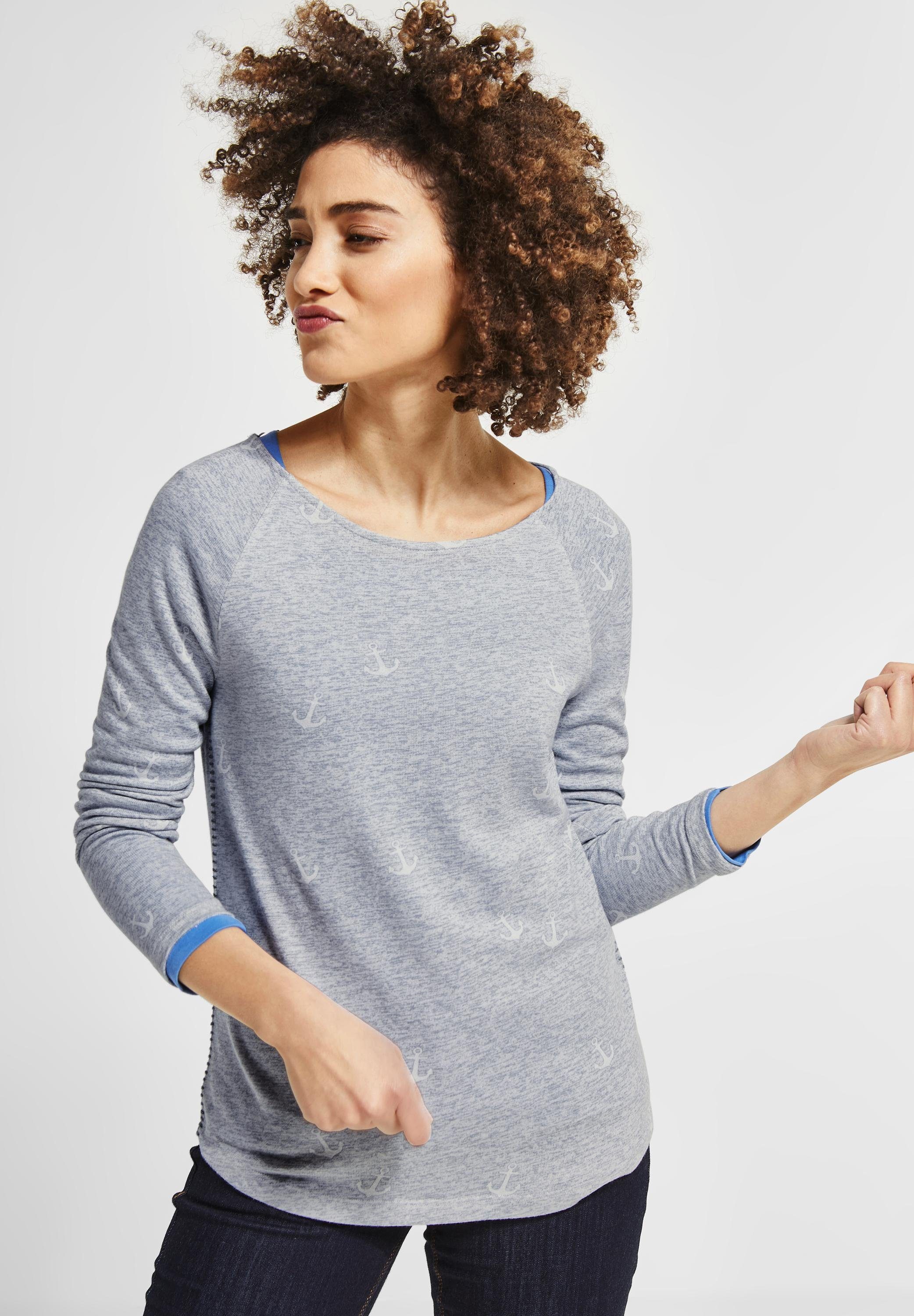 STREET ONE Langarmshirt mit Ankerprint kaufen OTTO