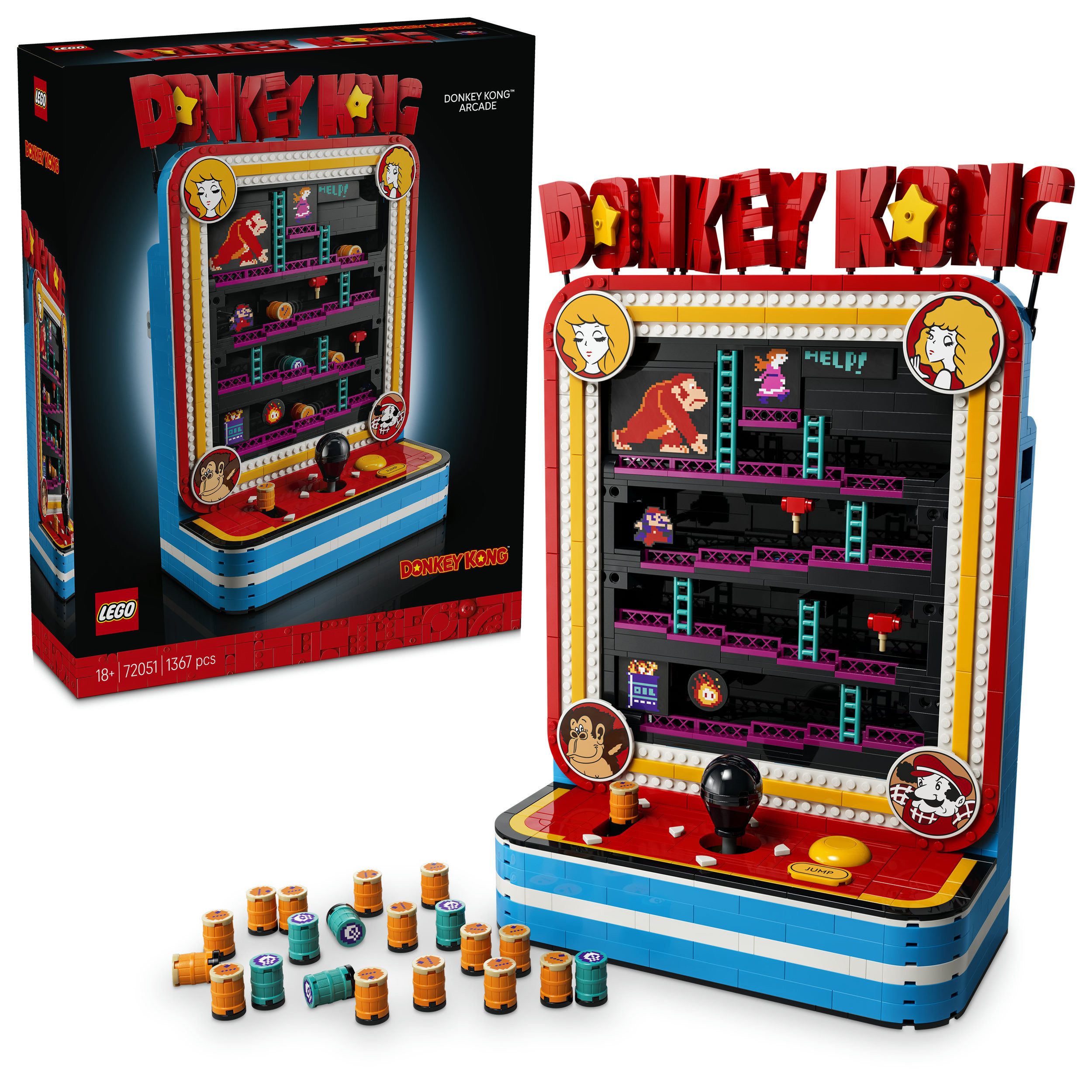 LEGO® Donkey Kong Arcade (72051), LEGO Super Mario Konstruktionsspielsteine, (1371 St), Made in Europe