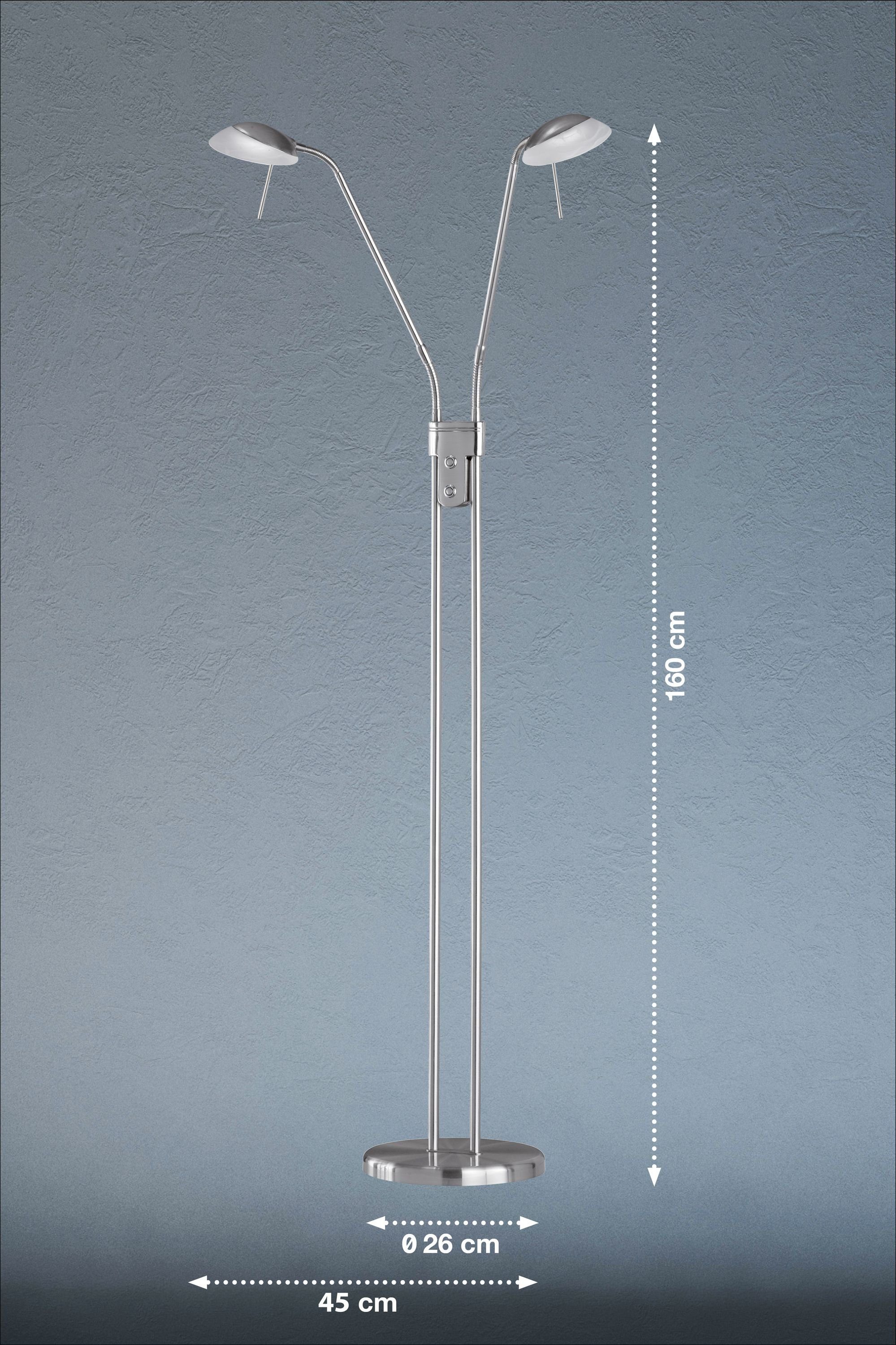 FISCHER & HONSEL Stehlampe FISCHER & HONSEL Stehleuchte POOL TW DH 26x160 cm grau Stehlampe, Warmweiß