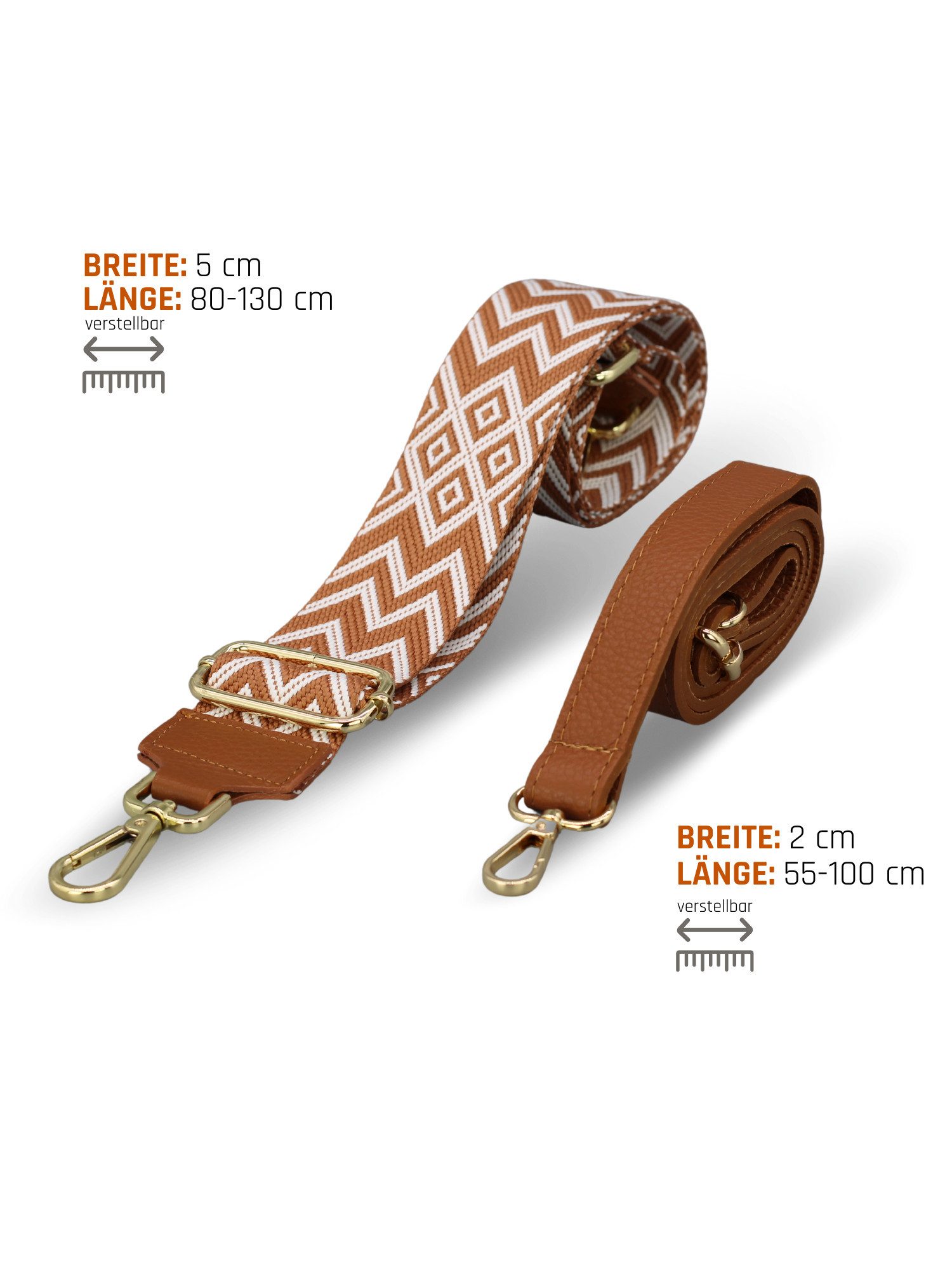 Adel Bags Bauchtasche Damen mit goldenem Reißverschluss, Bauchtasche Leder, hergestellt in Italien, mit 2 Riemen