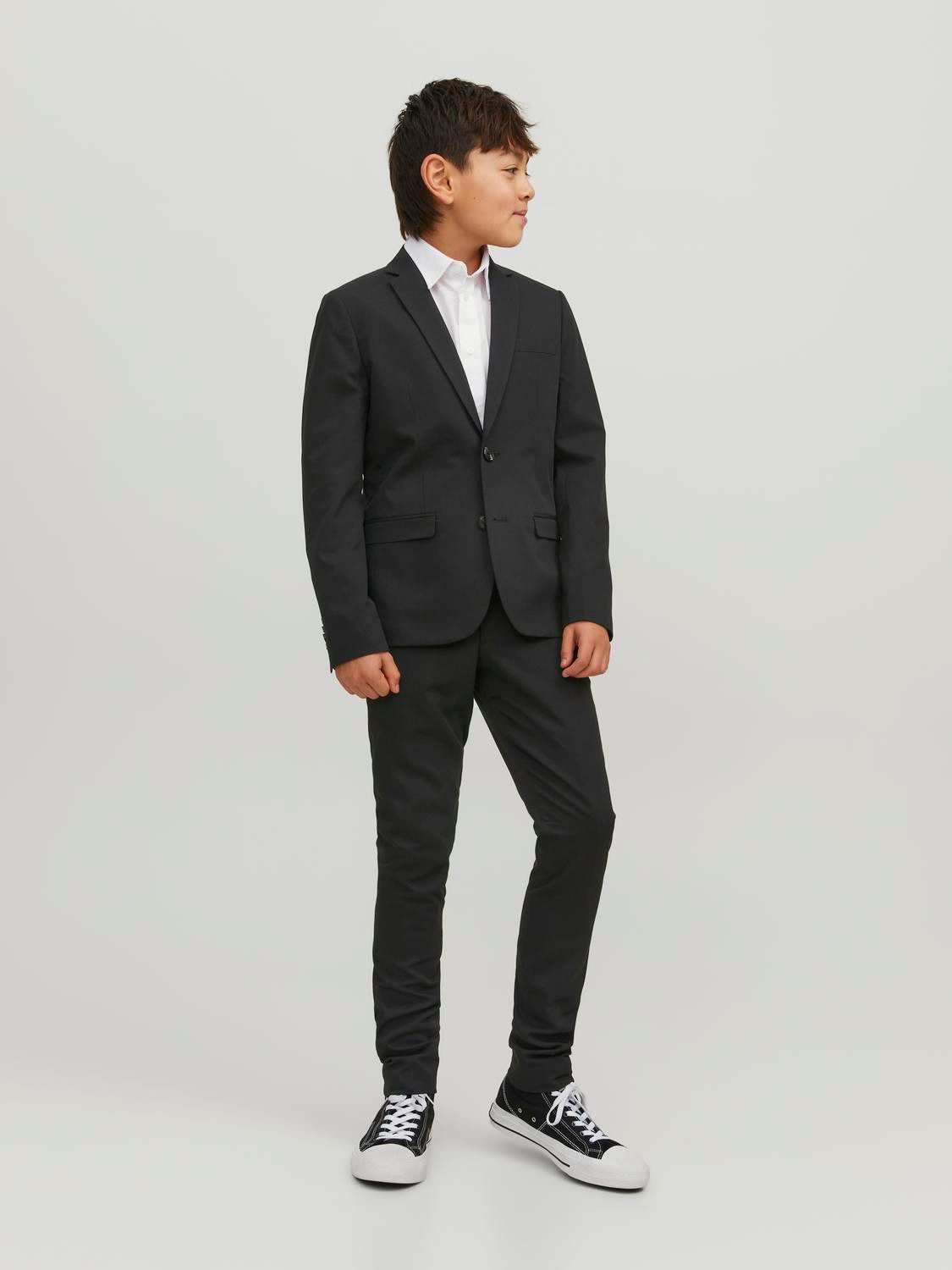 Jack & Jones Junior Anzughose JPRSOLAR elastisch, pflegeleicht, komfortabel unifarben, modisch, slim fit, Web