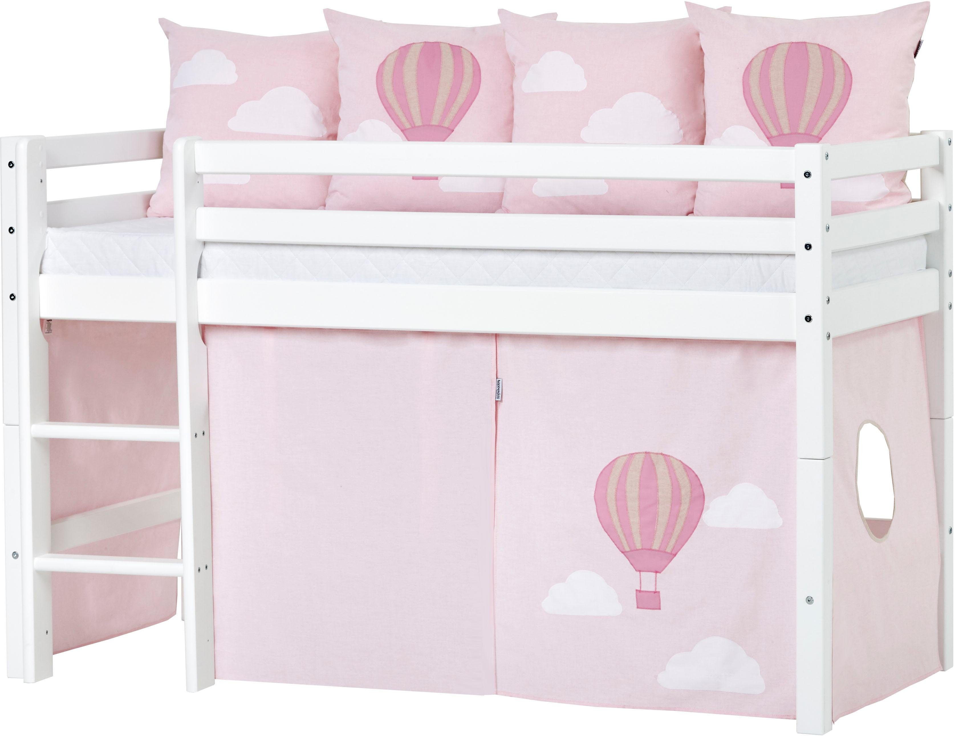 Hoppekids Hochbett Ballon Inkl Vorhang Set Matratze