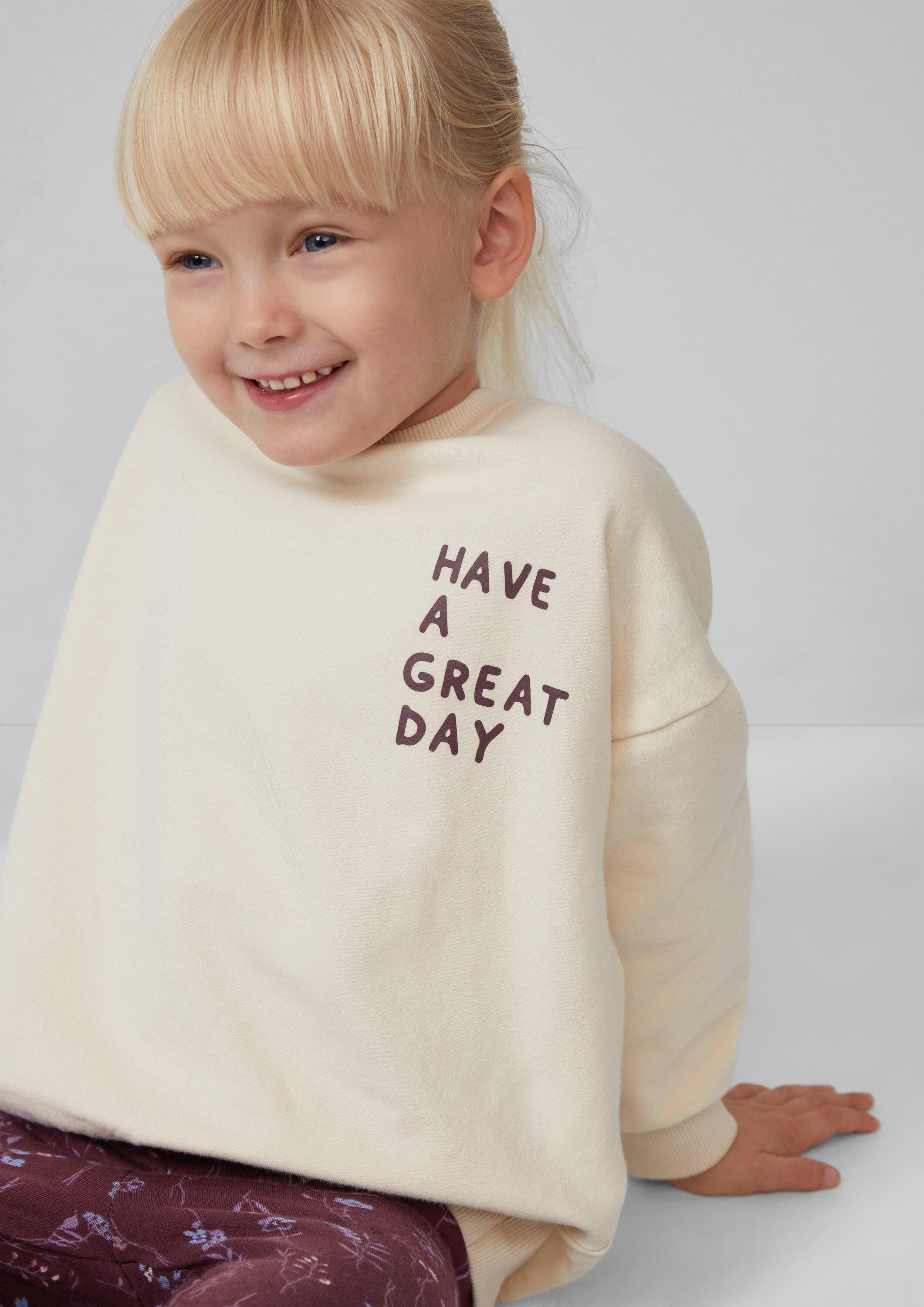 s.Oliver Sweatshirt Sweatshirt Oversized Sweatshirt mit Rückenprint und kuscheliger Innenseite