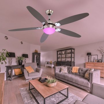 etc-shop Deckenventilator, Smart Home Decken Ventilator Alexa Google App Leuchte dimmbar im Set