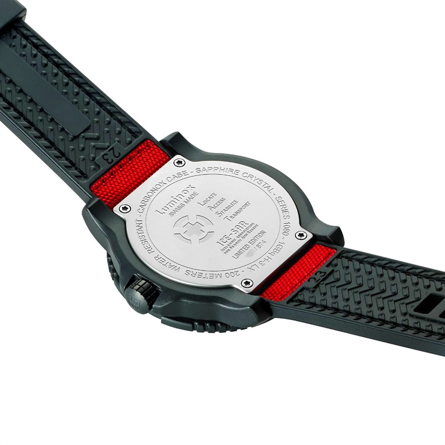 Luminox Quarzuhr Ice-SAR Rot/Schwarz LE