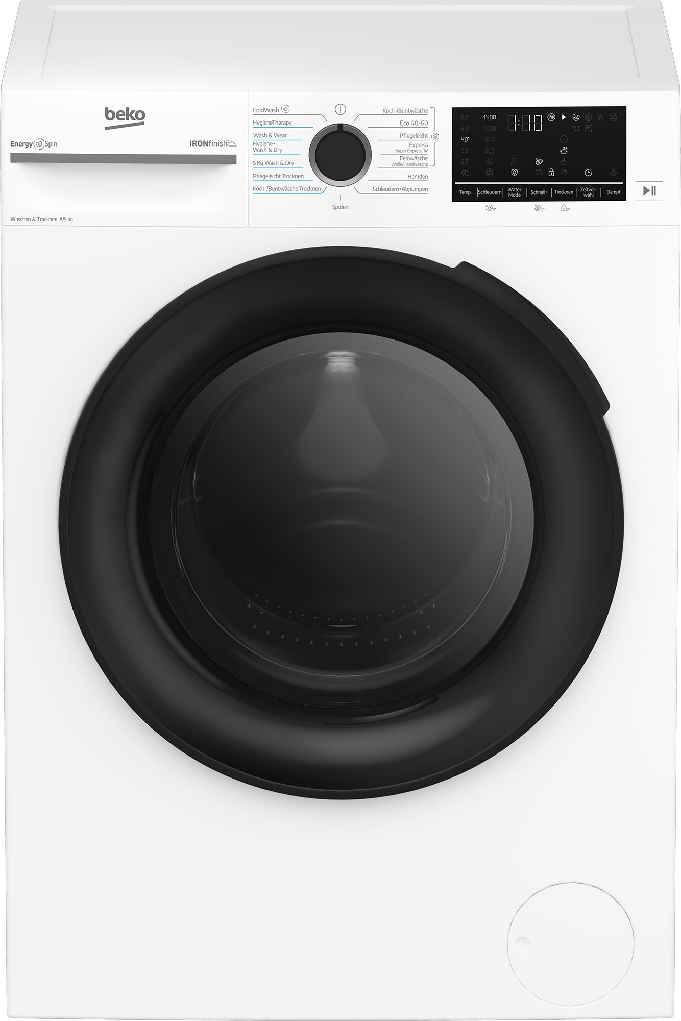 BEKO BM3DT4844W1, 8 kg, 5 kg, 1400 U/min, Waschen & Trocknen in einem: 8 kg / 5 kg, Dampffunktion