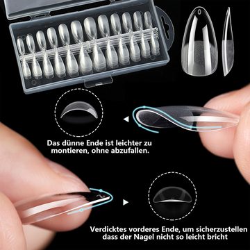 GelldG Kunstfingernägel Fake Neils, künstliche Nägel für Nagelstudios und DIY-Nagelkunst