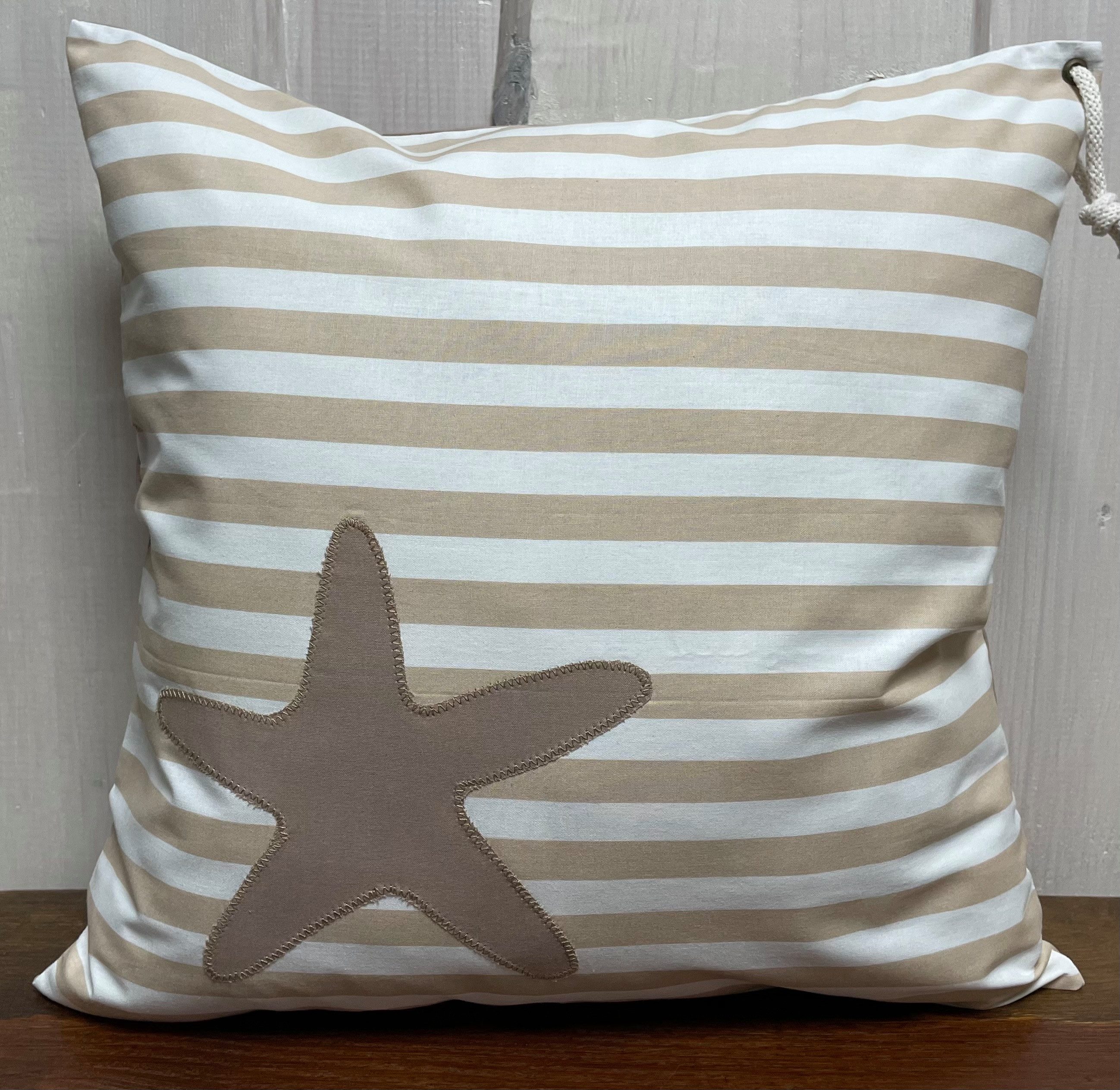 Ammerkind Dekokissen Maritime Kissenhülle *Seestern* beige/weiß günstig online kaufen